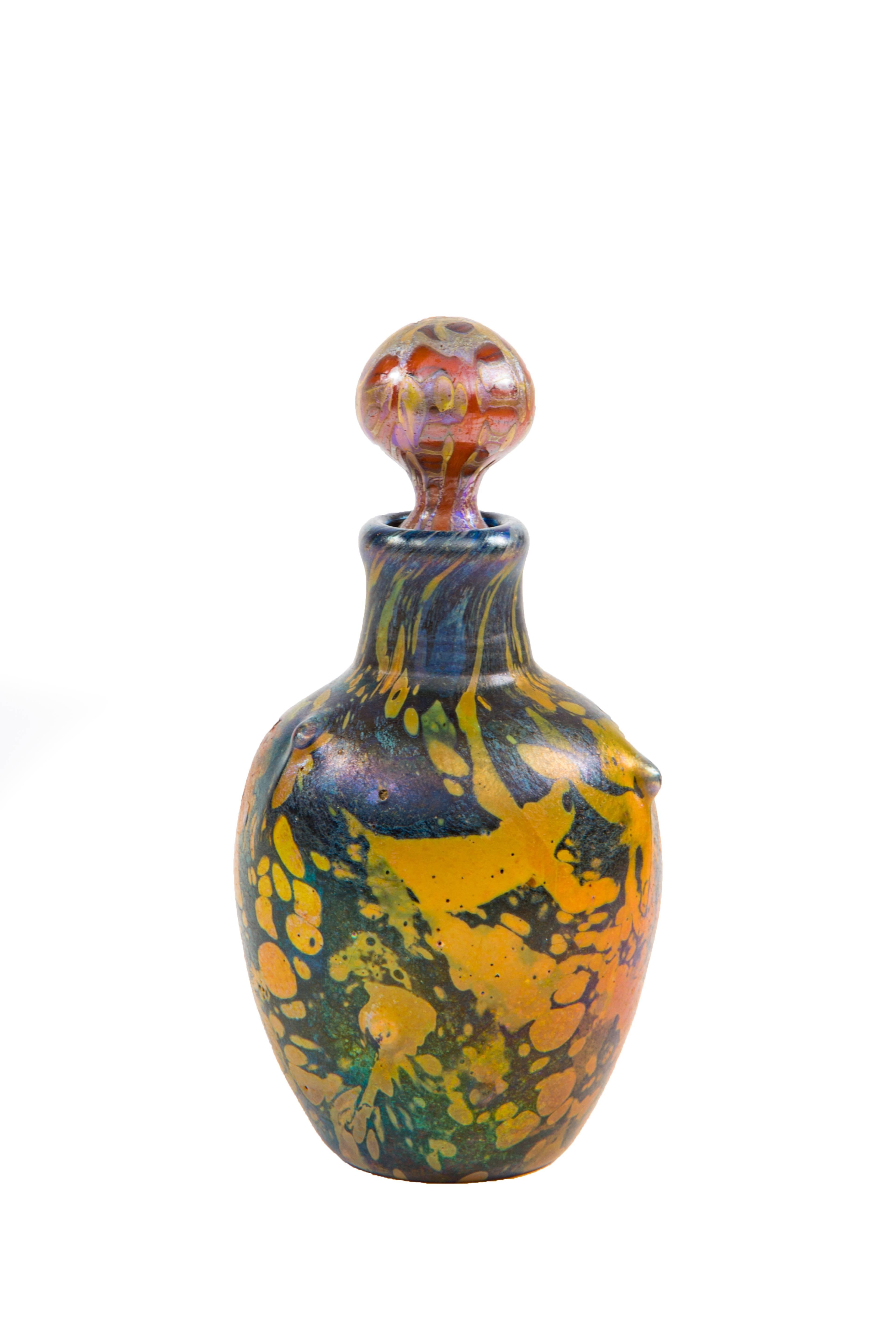 Other Tiffany Favrile Cypriote Decorated Perfume Bottle by, Tiffany Studios