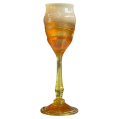 Tiffany Favrile Iridescent Glass Goblet