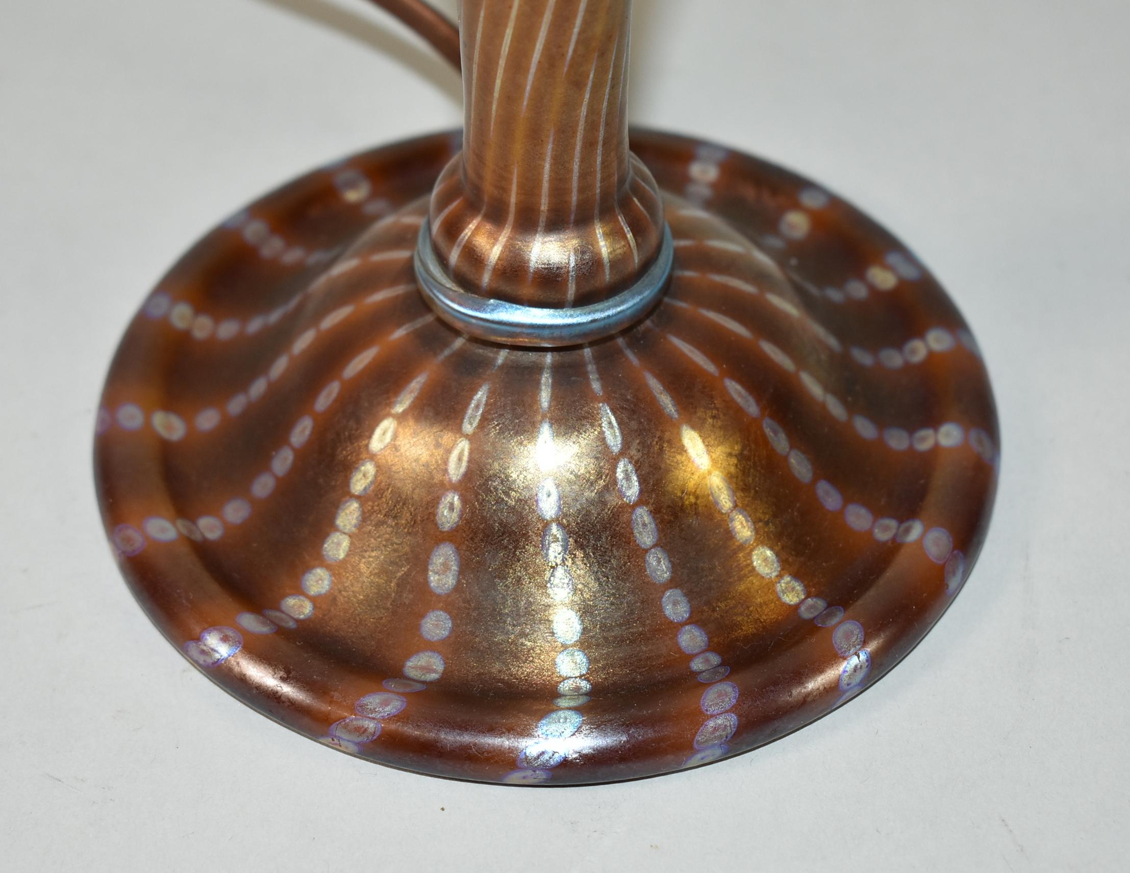 Lámpara de tocador Tiffany Favrile Art Glass en Bueno estado para la venta en Toledo, OH