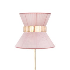 Lampada da terra "Tiffany" 30 Seta, vetro argentato anticato, ottone