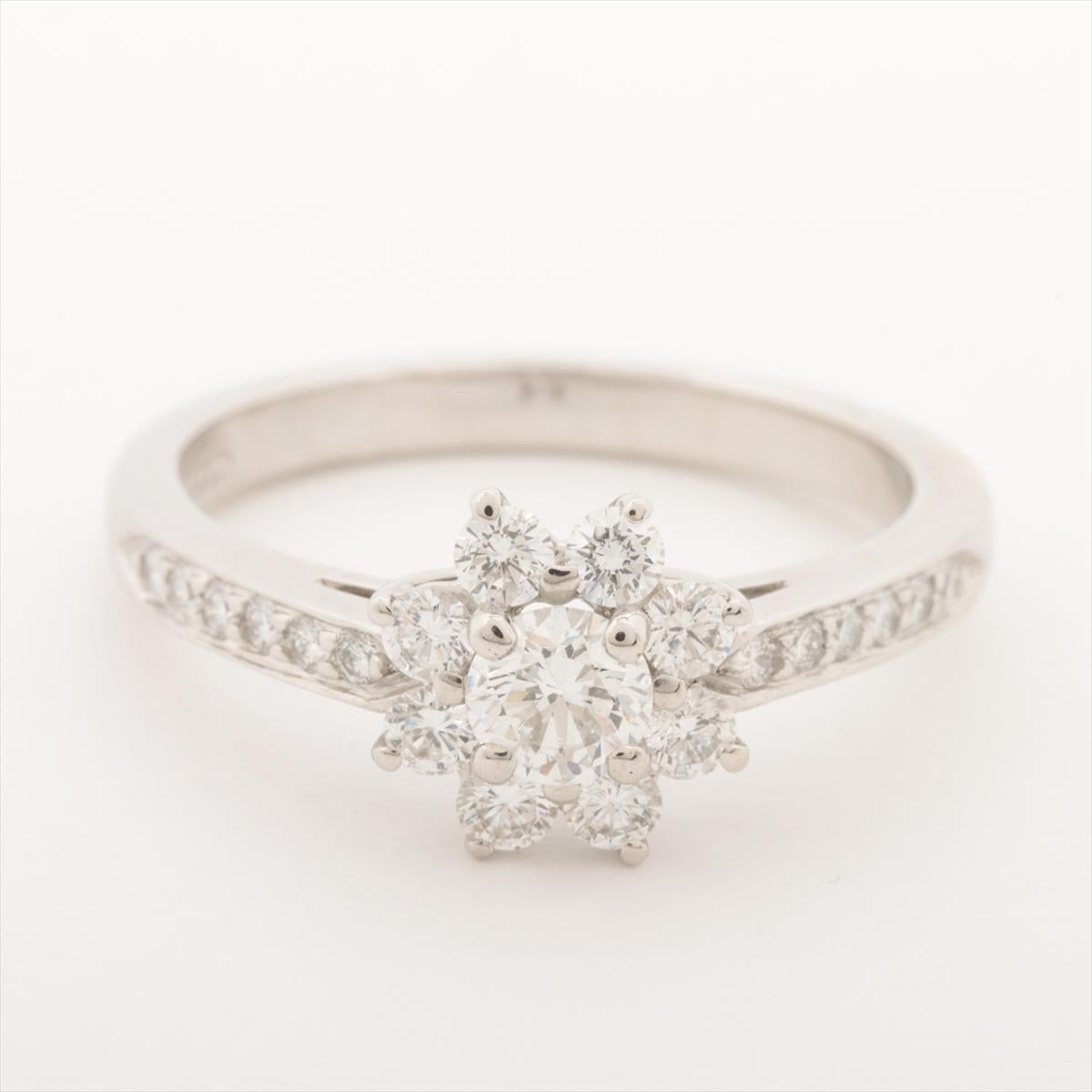 Tiffany Flora Diamond rings In Good Condition In Oyster Bay, NY