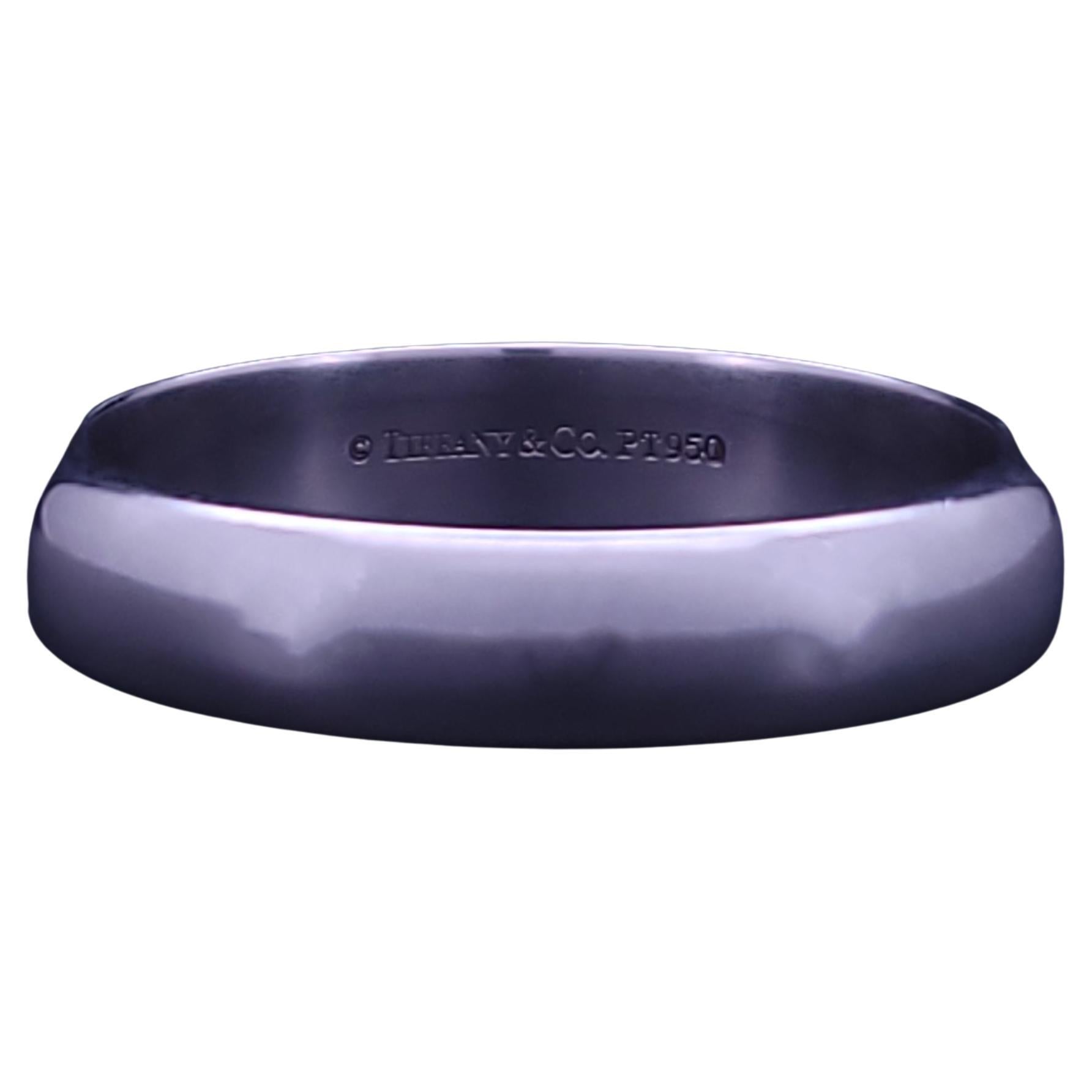 Tiffany Forever Wedding Band Ring in Platinum, 3mm For Sale