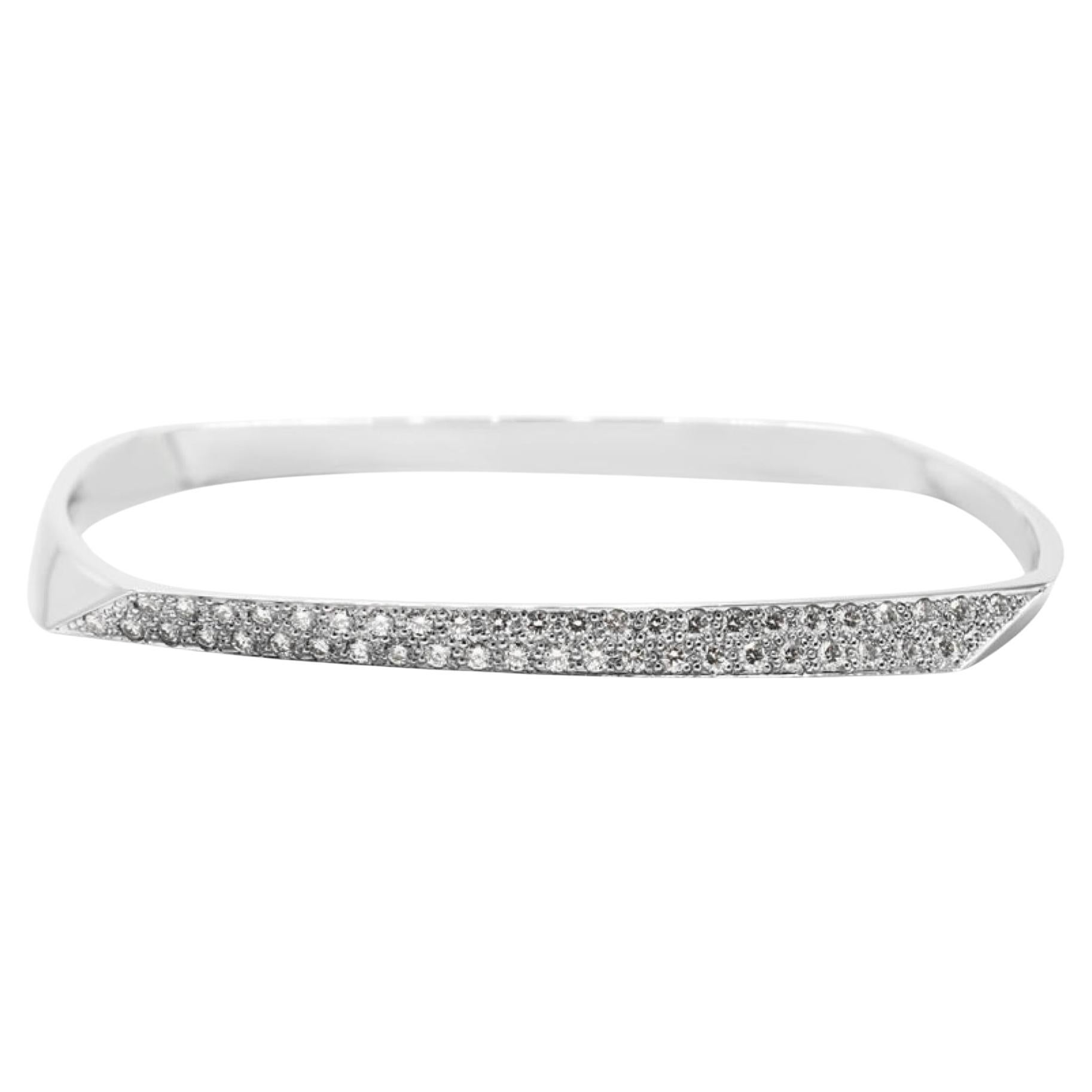 Bangle Torque con diamanti in oro bianco 18 carati di Tiffany Frank Gehry in vendita