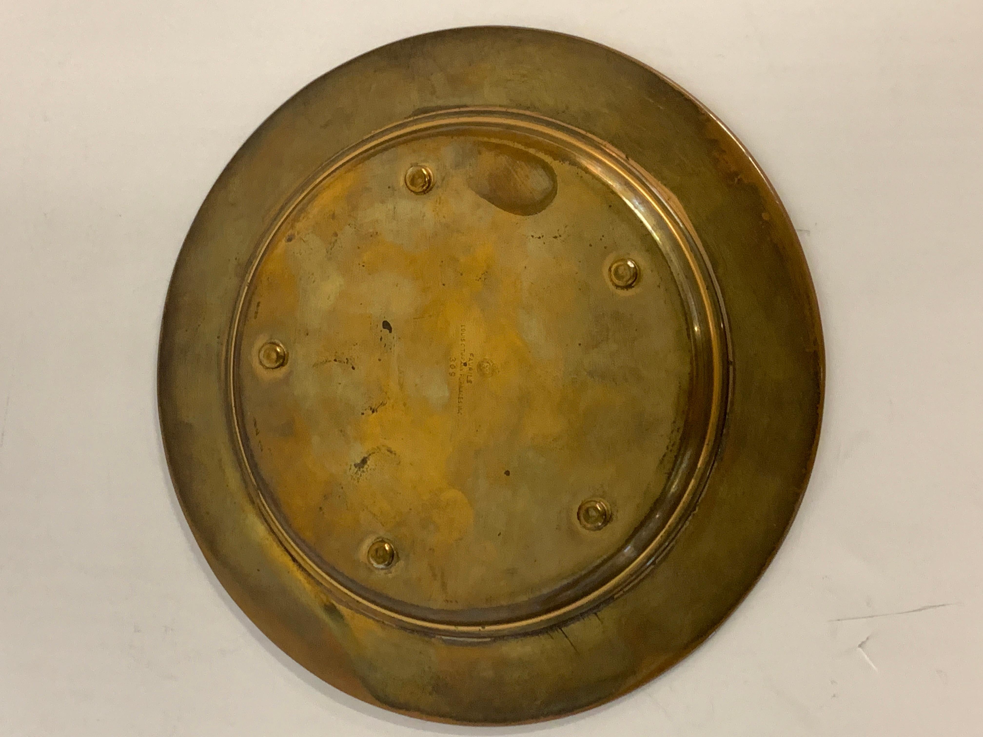 Tiffany Furnaces Bronze Plate In Good Condition For Sale In Palm Springs, CA