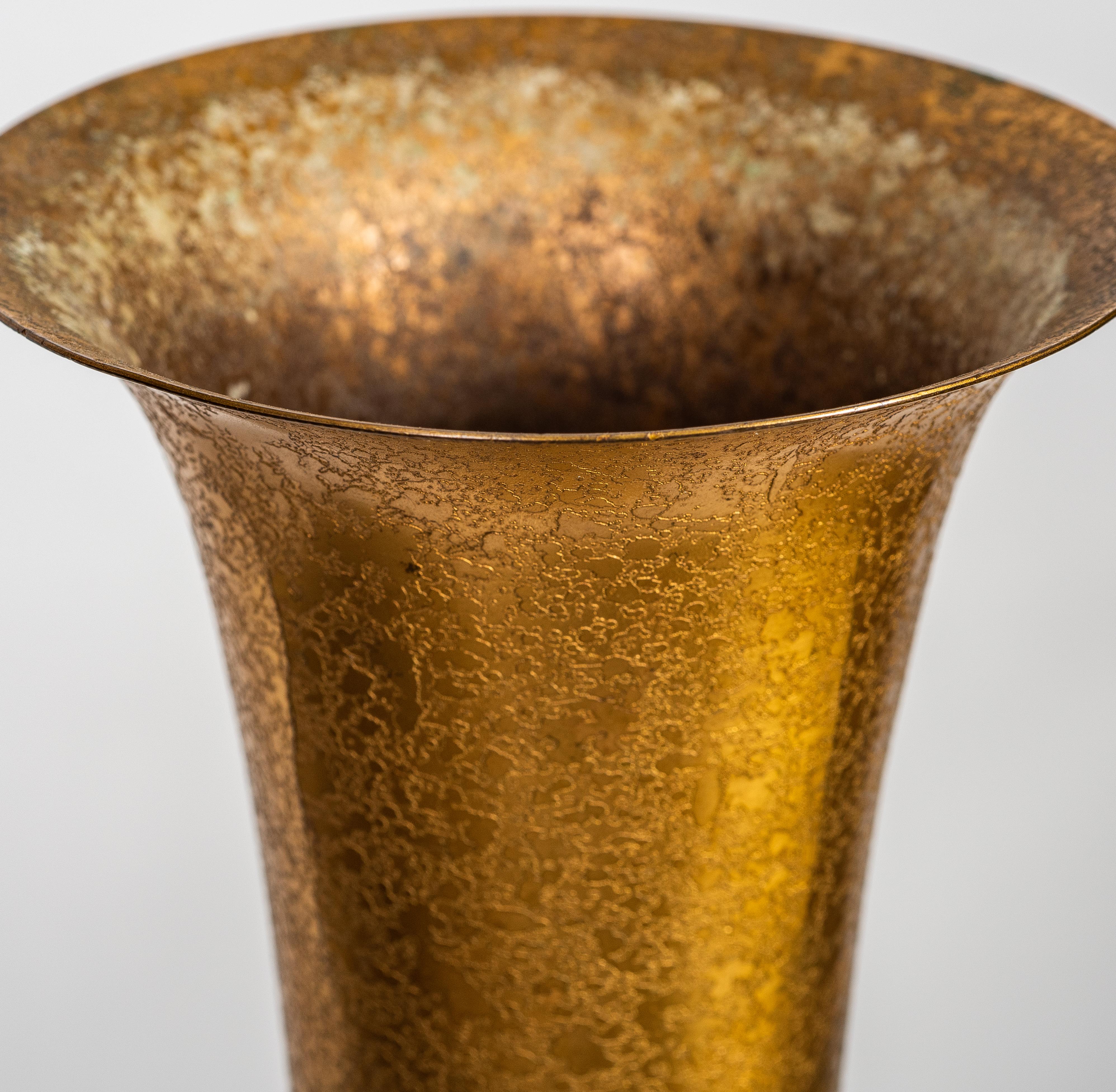 Tiffany Furnaces Gilt Bronze and Enamel Vase In Good Condition In West Palm Beach, FL