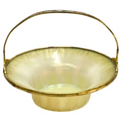 Tiffany Furnaces Gold Iridescent Favrile Basket #508, Late 19th Century