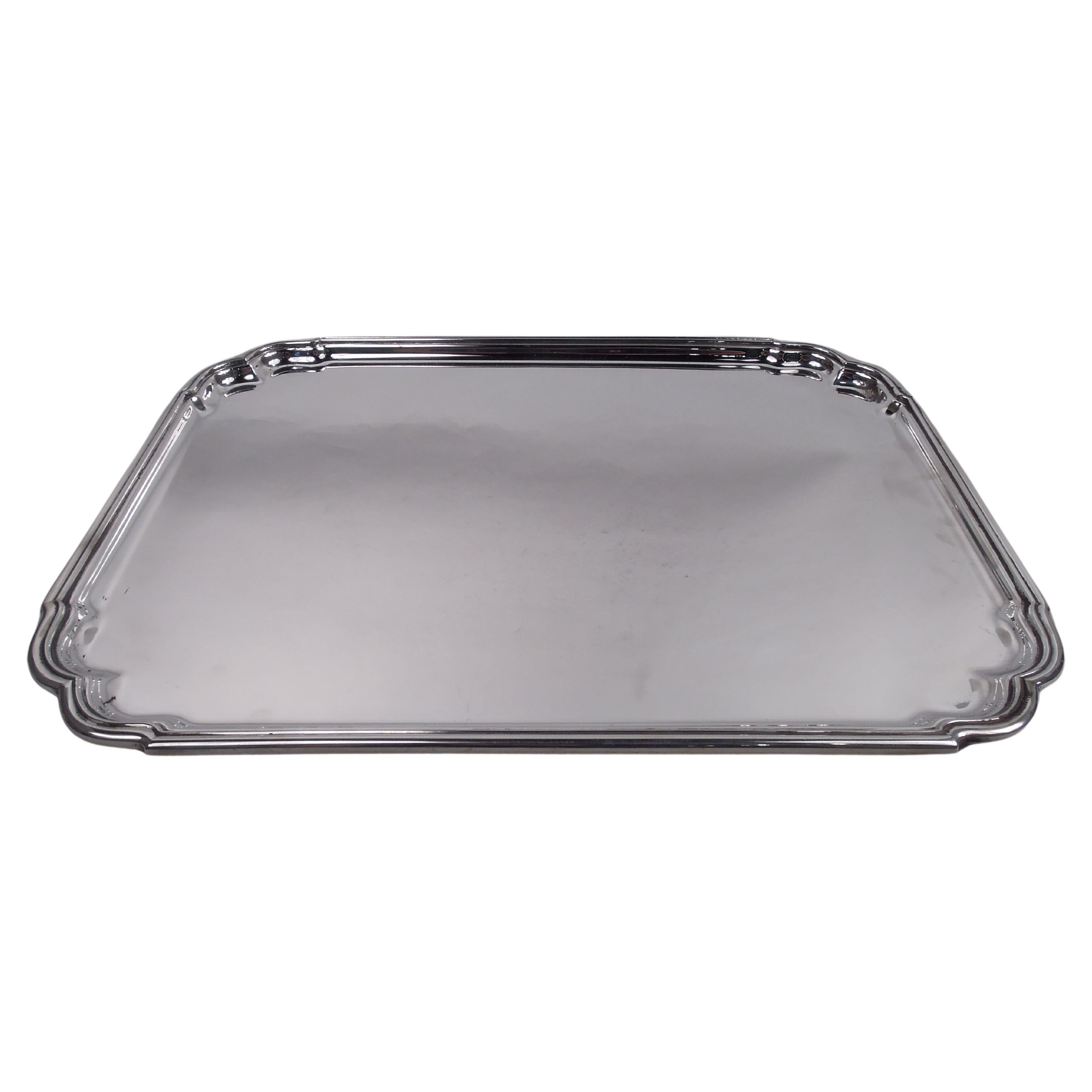 Tiffany Georgian-Inspired Sterling Silver Heavy Rectangular Tray For Sale