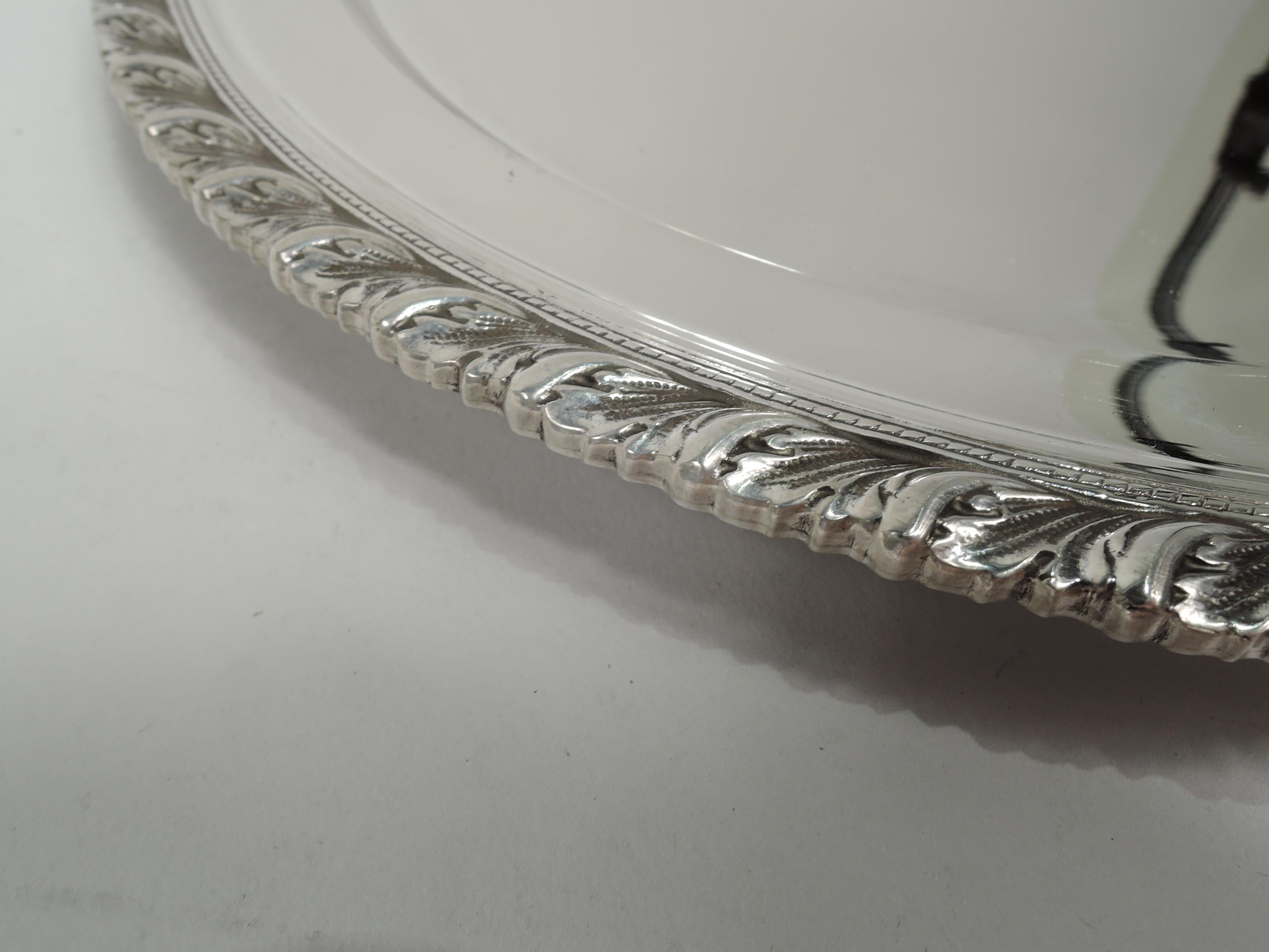 Tiffany & Co. Georgian-Style Sterling Silver Serving Tray In Excellent Condition In New York, NY