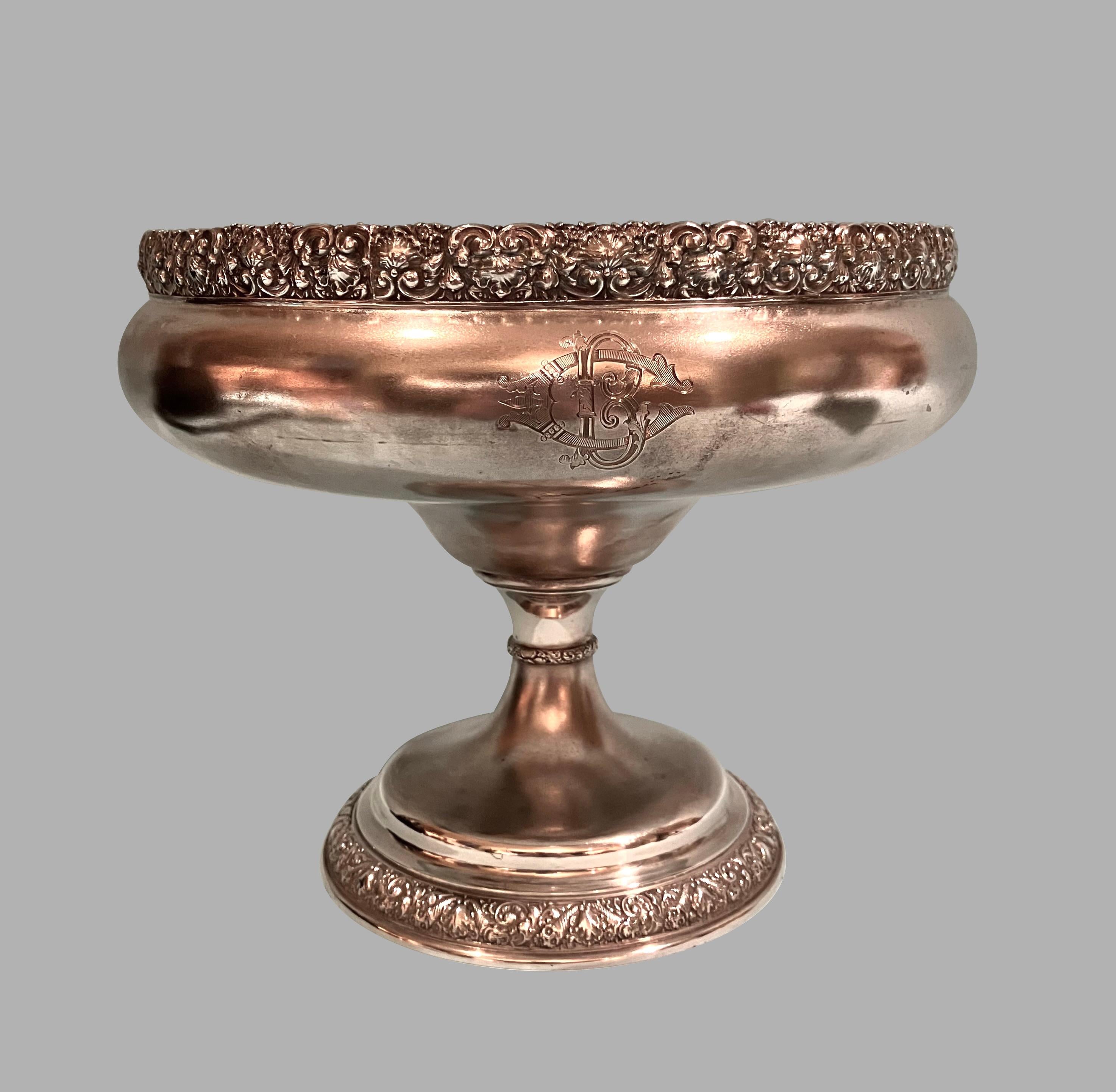 Victorian  Tiffany Gilt-Washed Sterling Silver Center Bowl Circa 1873-1891
