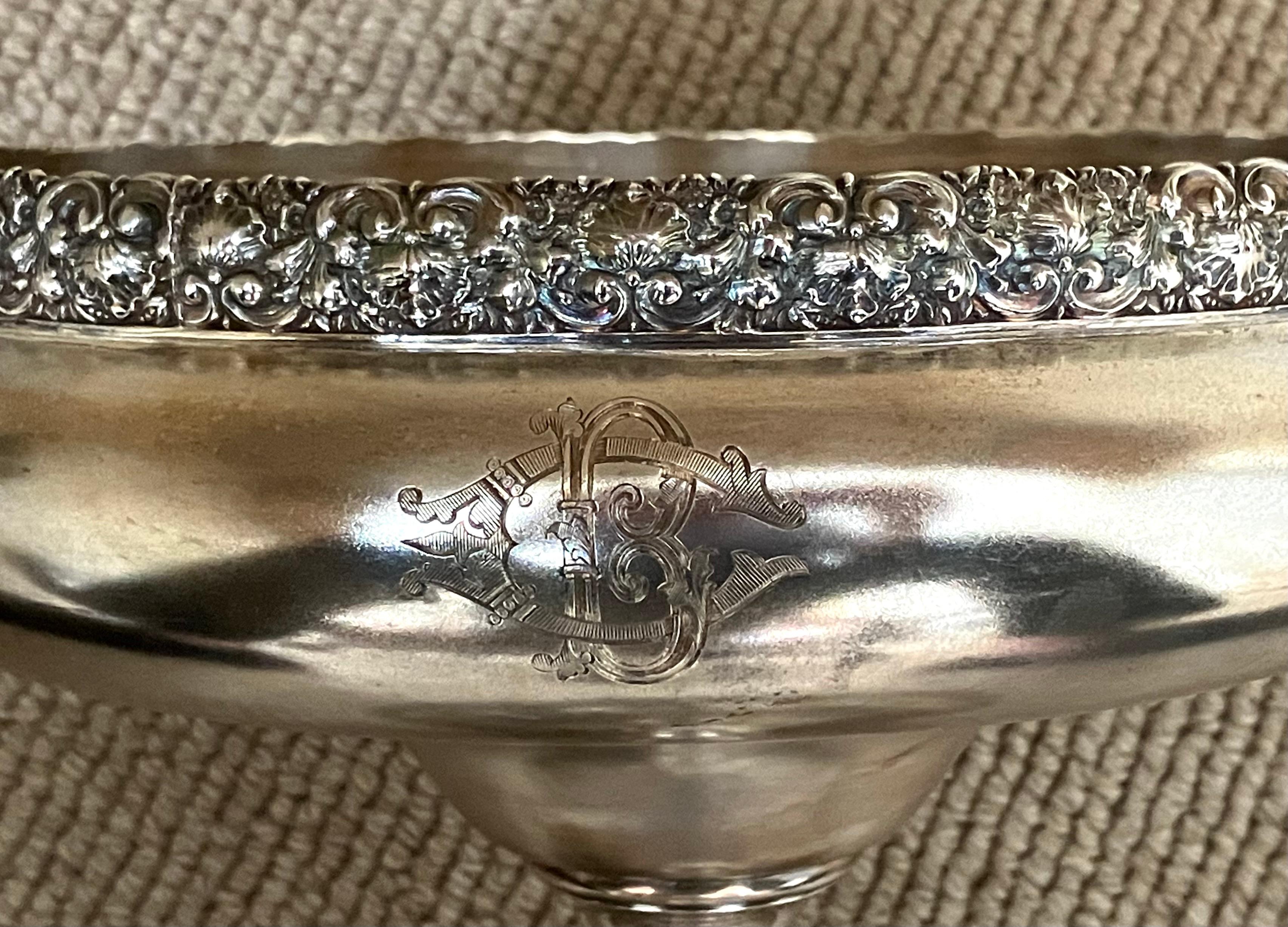 19th Century  Tiffany Gilt-Washed Sterling Silver Center Bowl Circa 1873-1891