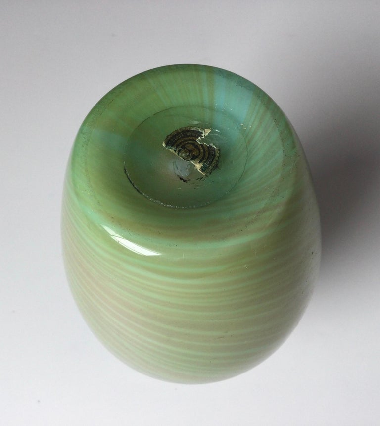 Tiffany Glass Favrile Agate Paperweight Vase For Sale 1