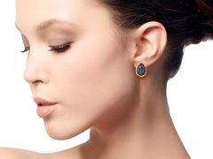 Tiffany Glass Favrile Scarab Earrings