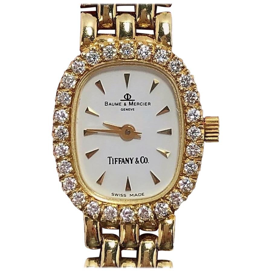 Tiffany & Co. Gold and Diamond Watch by Baume & Mercier