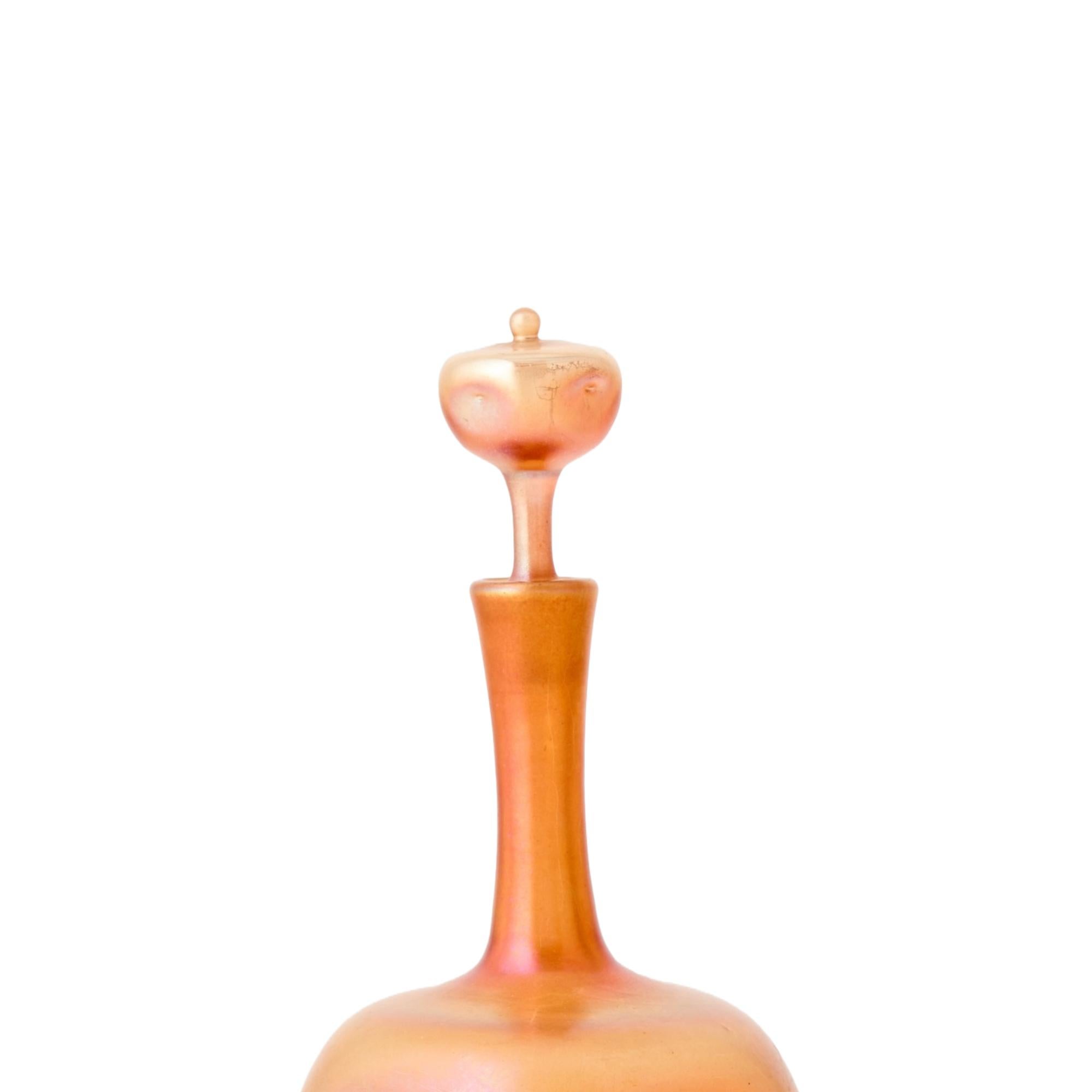 American Tiffany Gold Favrile Blown Glass Cordial Service, Louis Comfort Tiffany, 1902 For Sale