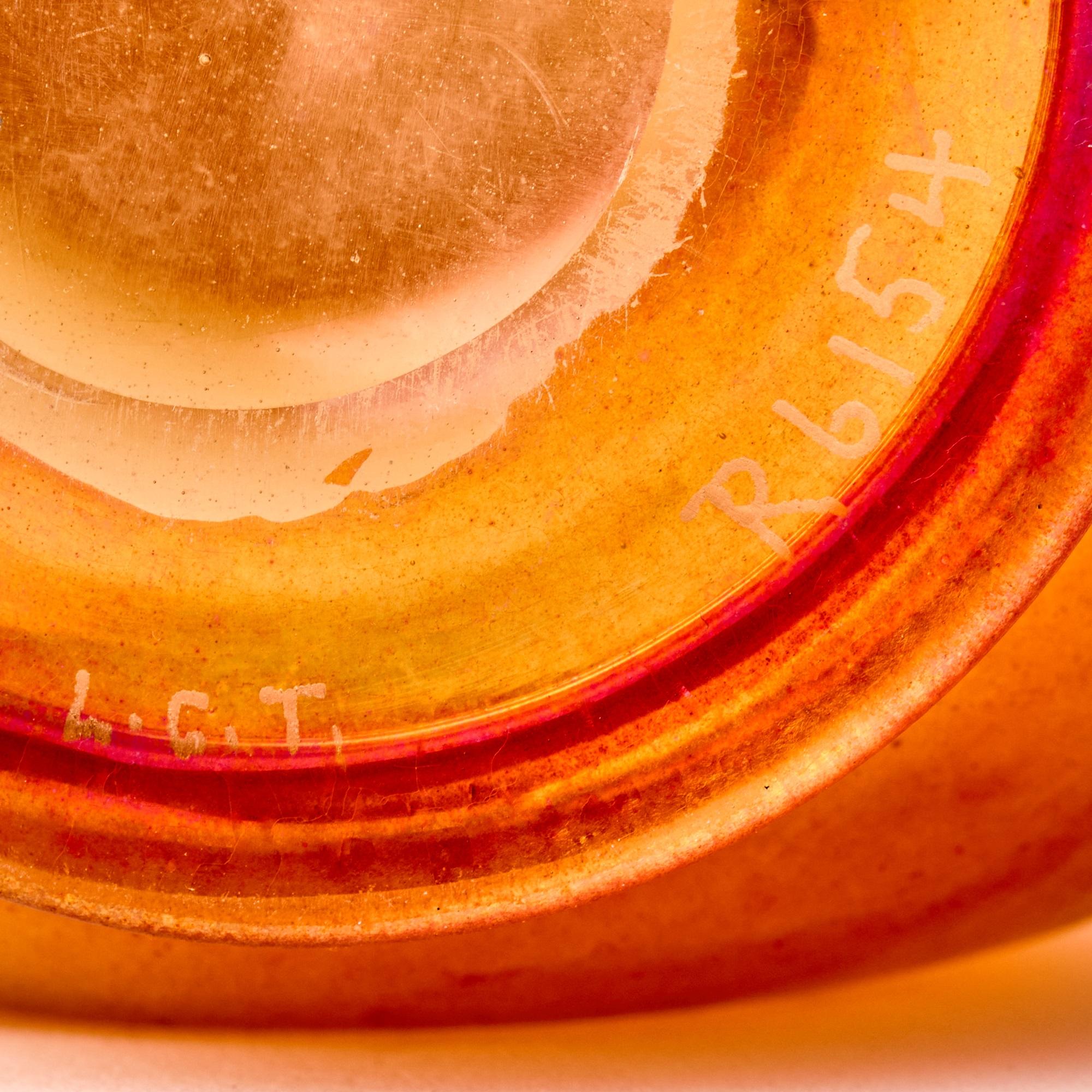 Early 20th Century Tiffany Gold Favrile Blown Glass Cordial Service, Louis Comfort Tiffany, 1902 For Sale