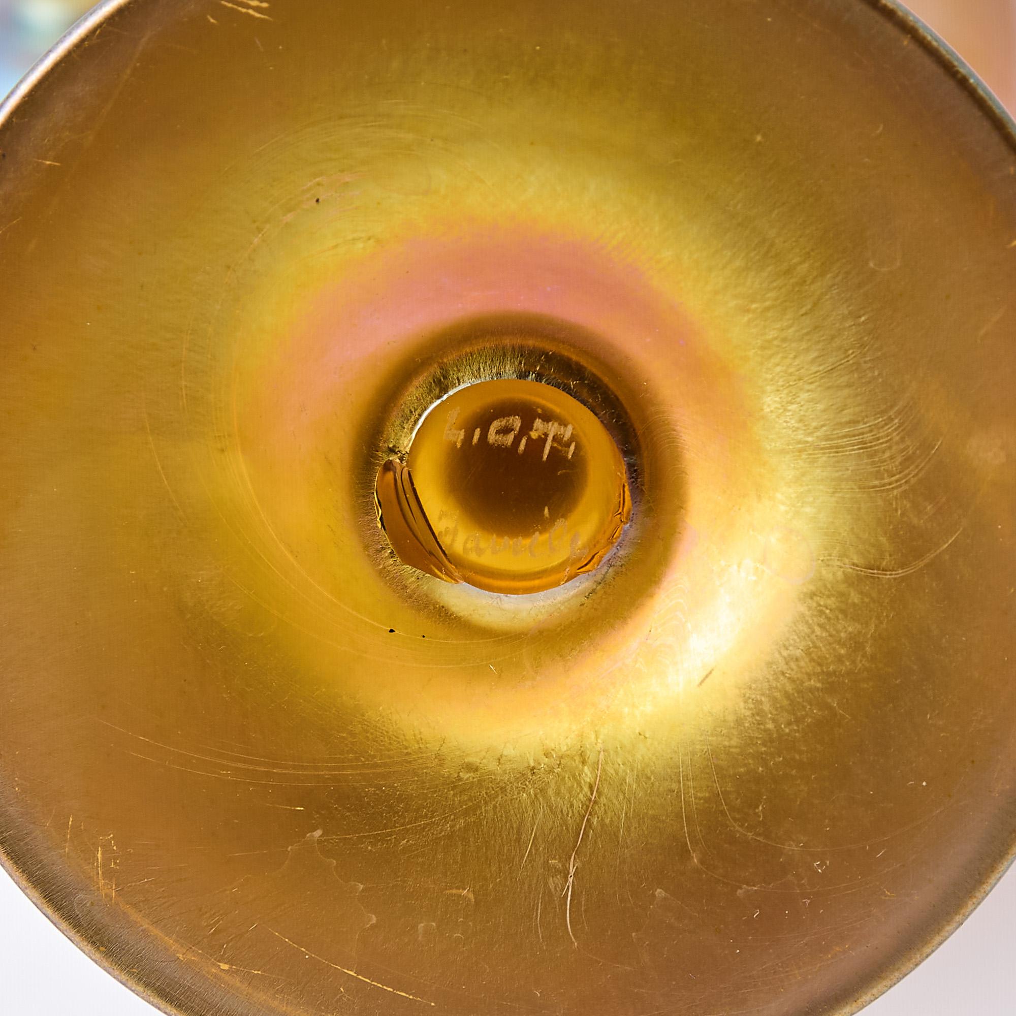 Hand-Crafted Tiffany  Gold Favrile Blown Glass Wine Service/ 8 People, Circa 1905-1915 For Sale