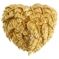 Tiffany Gold Heart Brooch