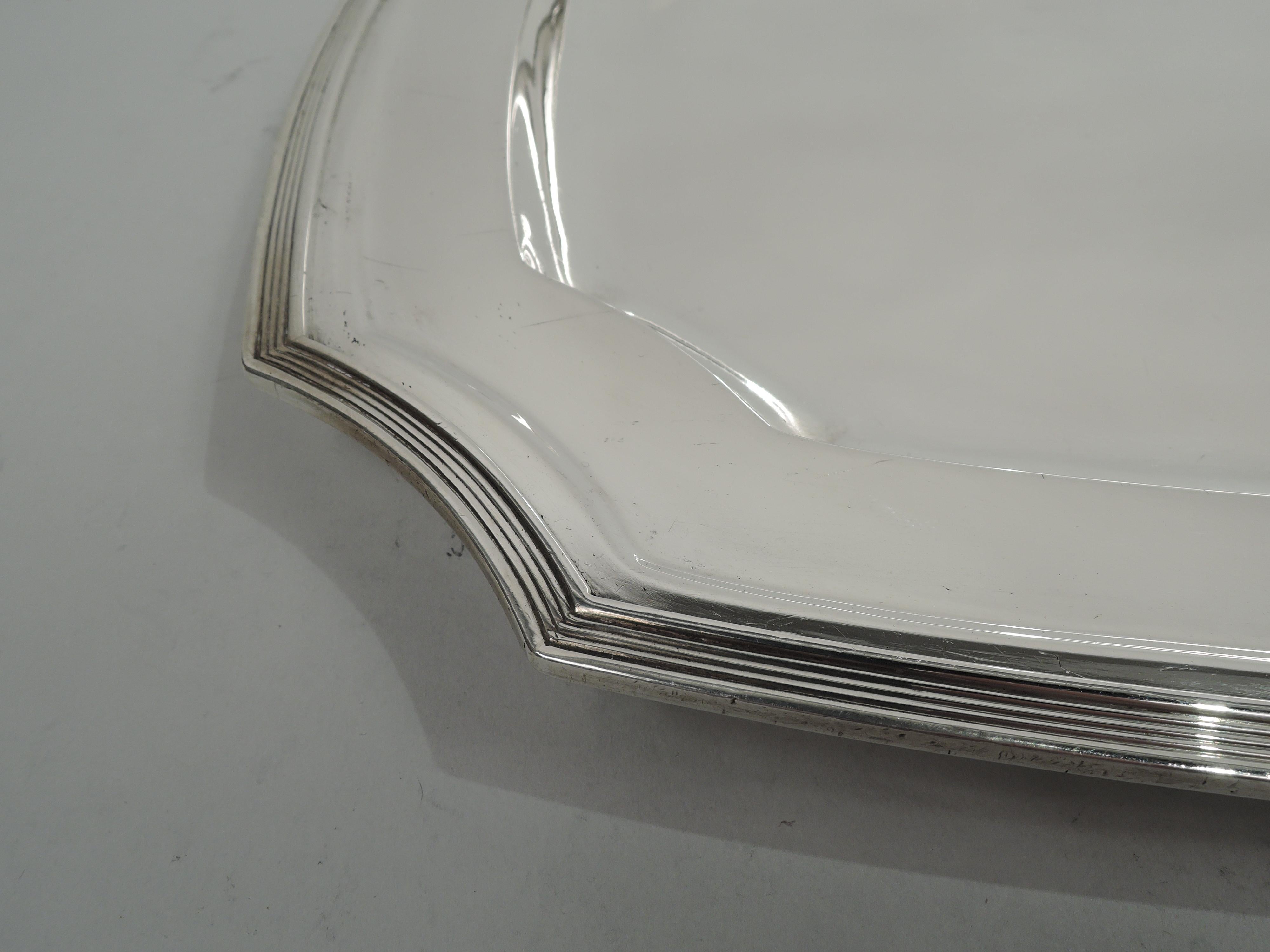 Tiffany Hampton American Art Deco Sterling Silver Serving Tray In Good Condition In New York, NY