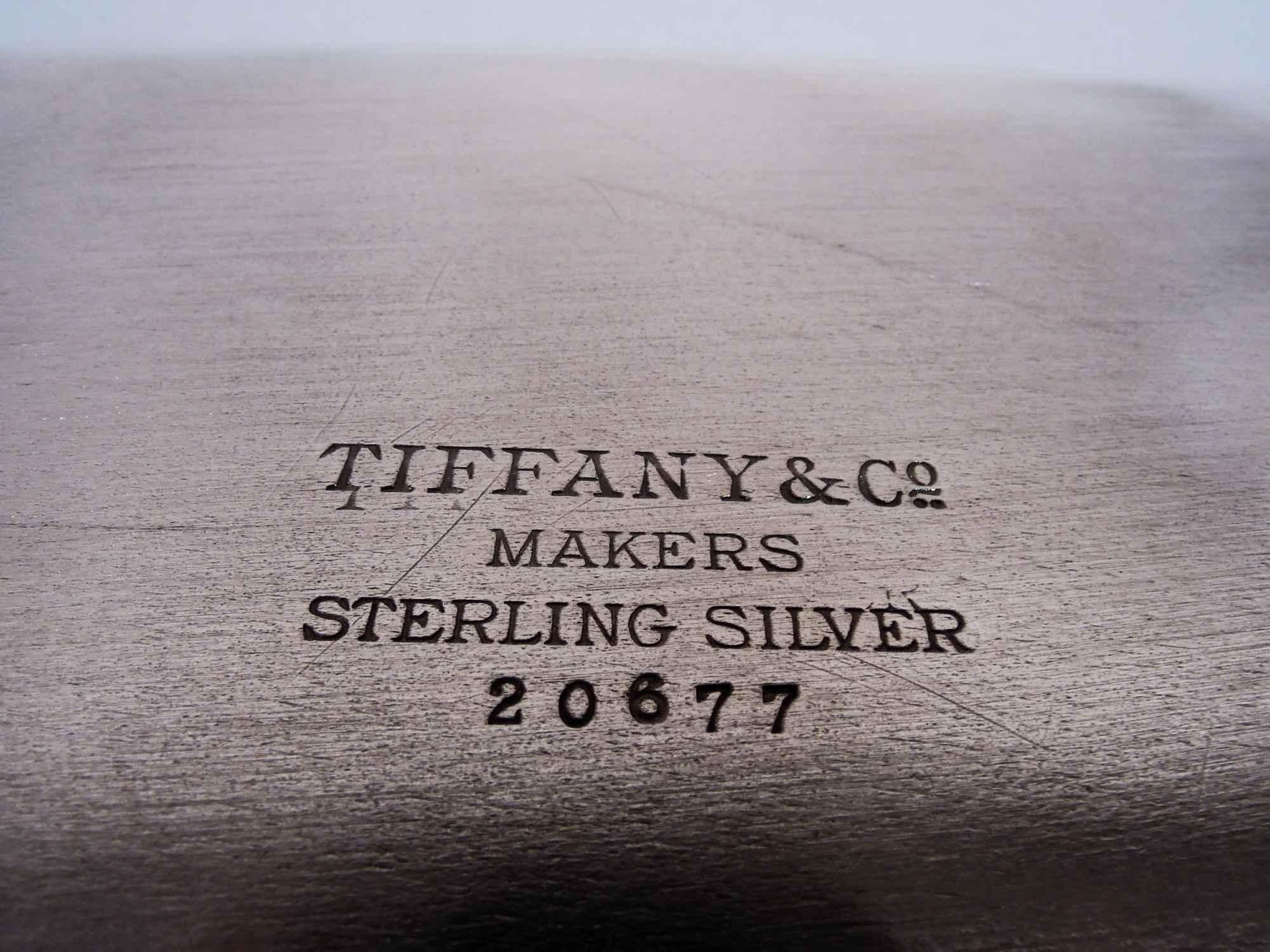 Tiffany Hampton Art Deco Sterling Silver Coffee & Tea Set on Tray For Sale 6