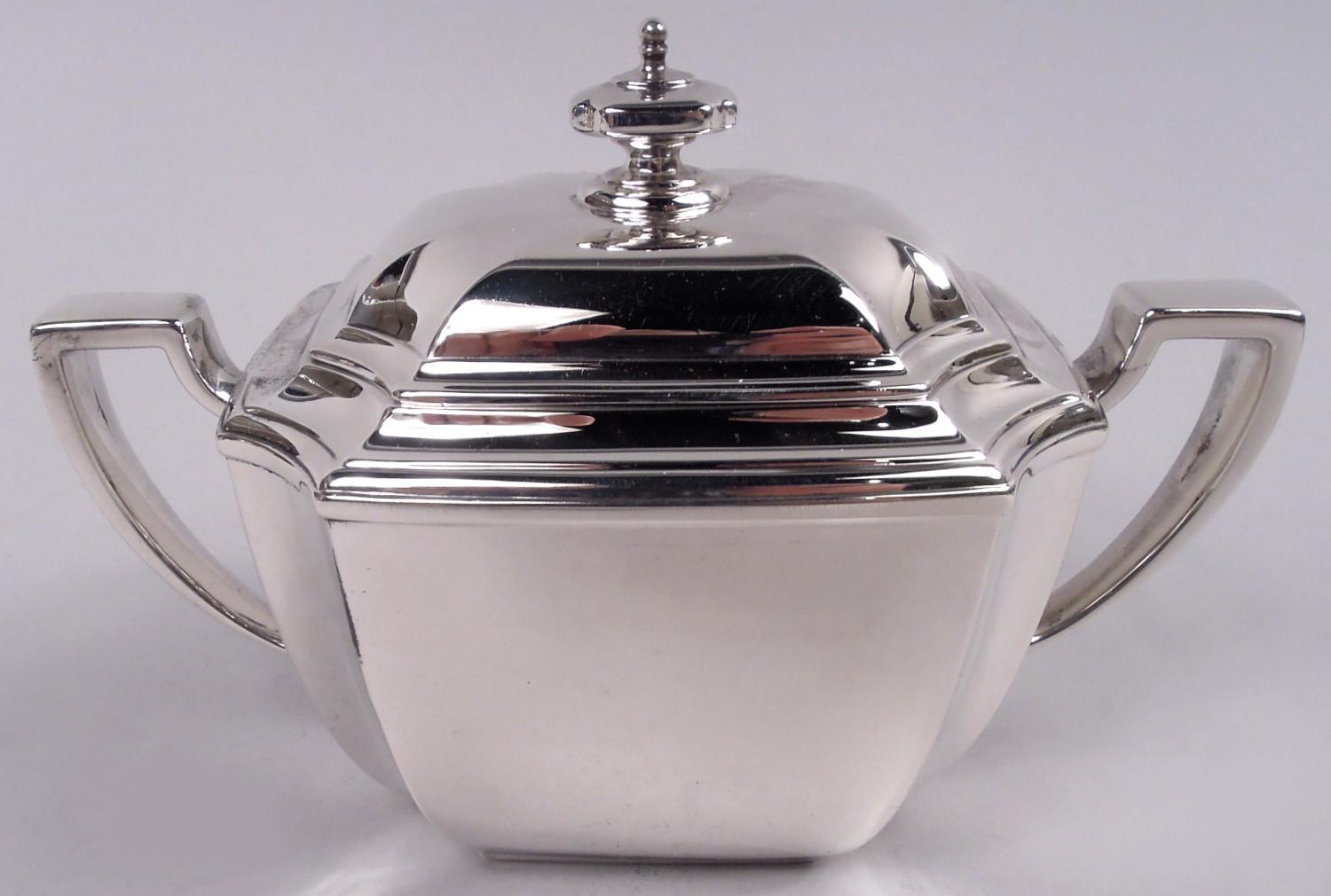 Juego de café y té Tiffany Hampton Art Déco de plata de ley en bandeja en venta 4