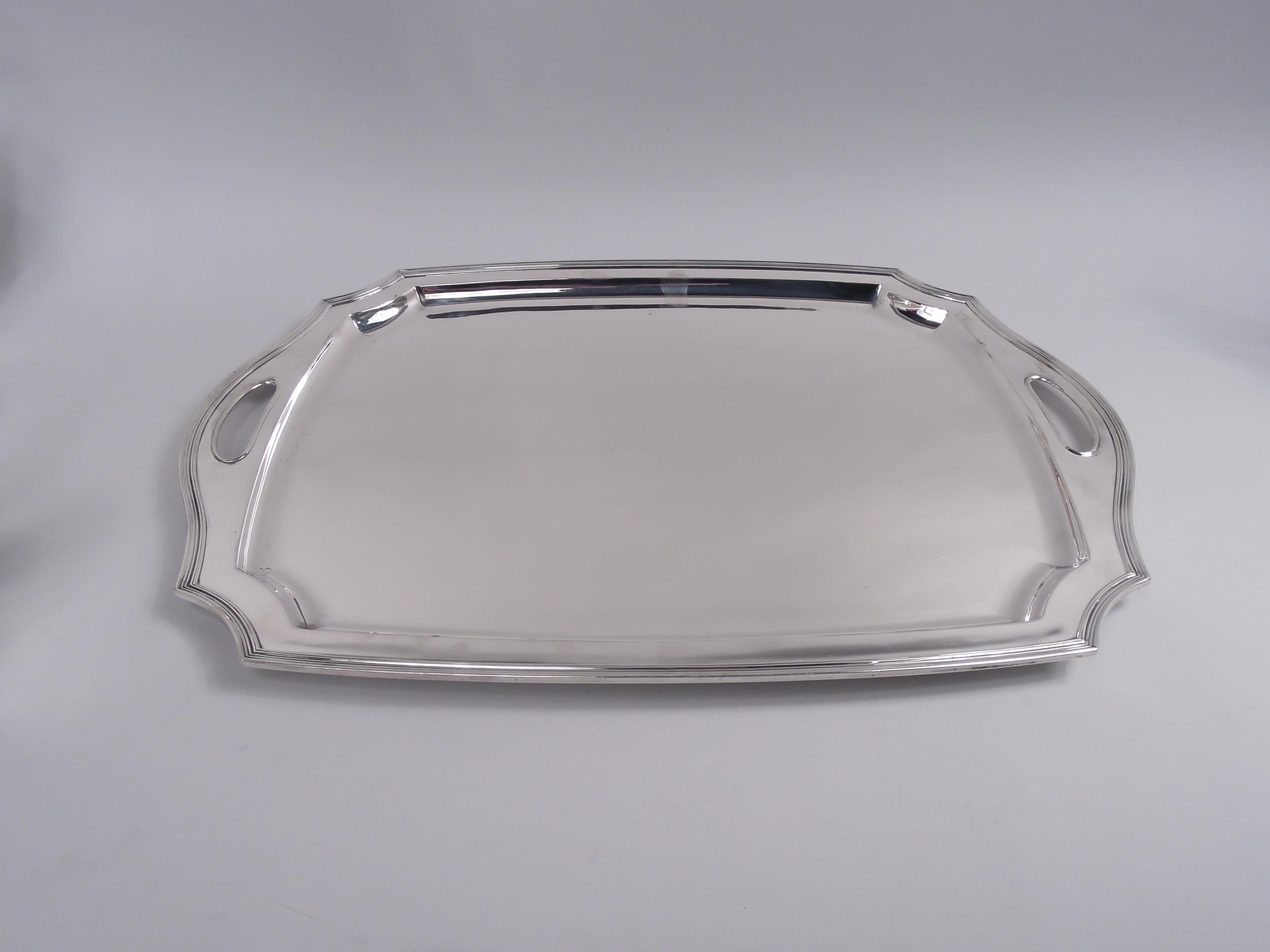 Juego de café y té Tiffany Hampton Art Déco de plata de ley en bandeja en venta 7