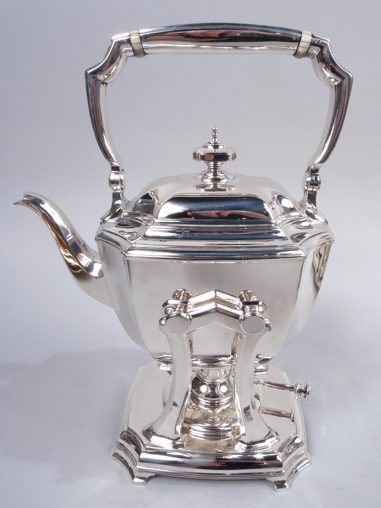 American Tiffany Hampton Art Deco Sterling Silver Coffee & Tea Set on Tray For Sale