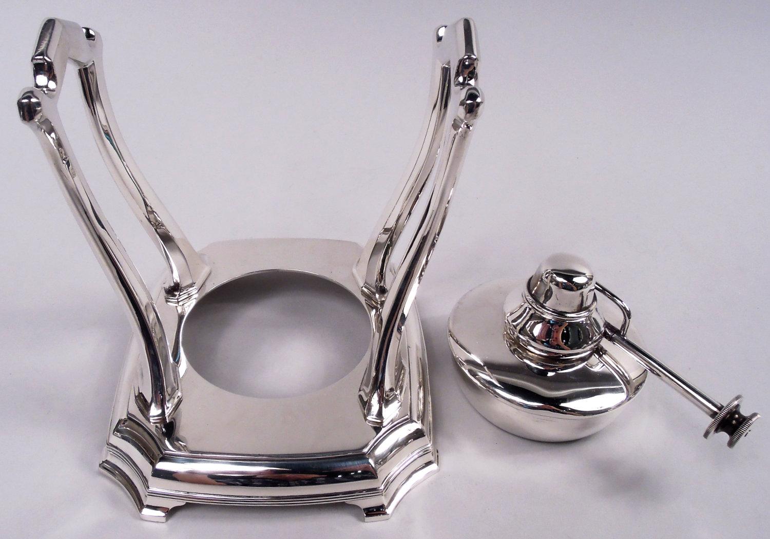 Juego de café y té Tiffany Hampton Art Déco de plata de ley en bandeja en Bueno estado para la venta en New York, NY