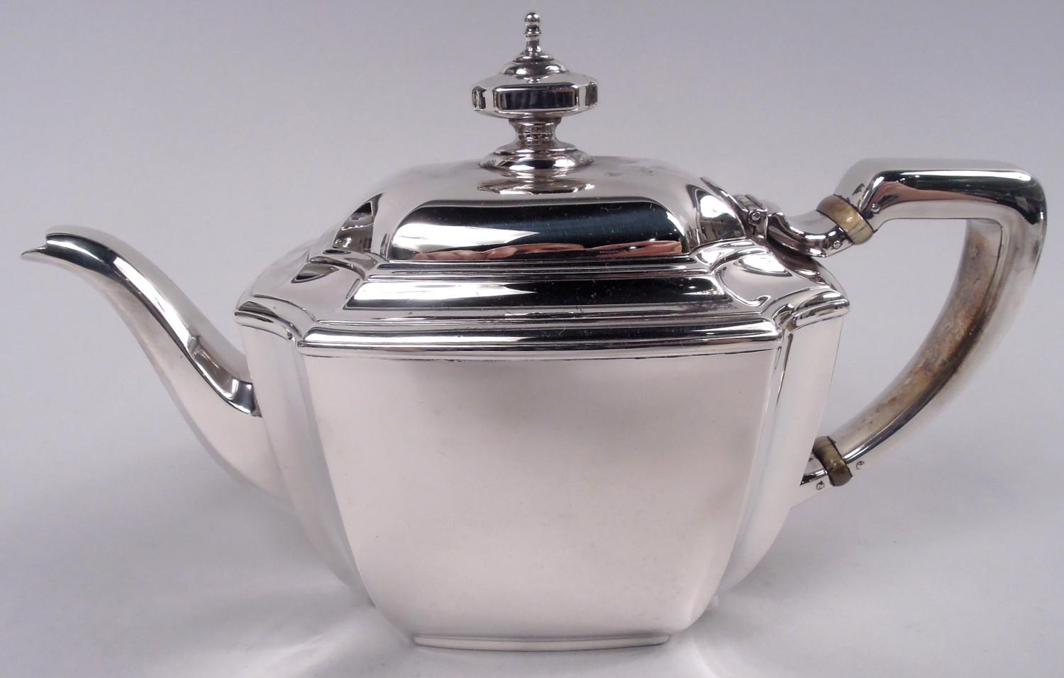 Juego de café y té Tiffany Hampton Art Déco de plata de ley en bandeja en venta 2