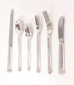 Tiffany Hampton Pattern Sterling Silver Flatware Large 96 Piece Set