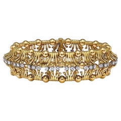 Tiffany Bracelet pour mains en or jaune et platine