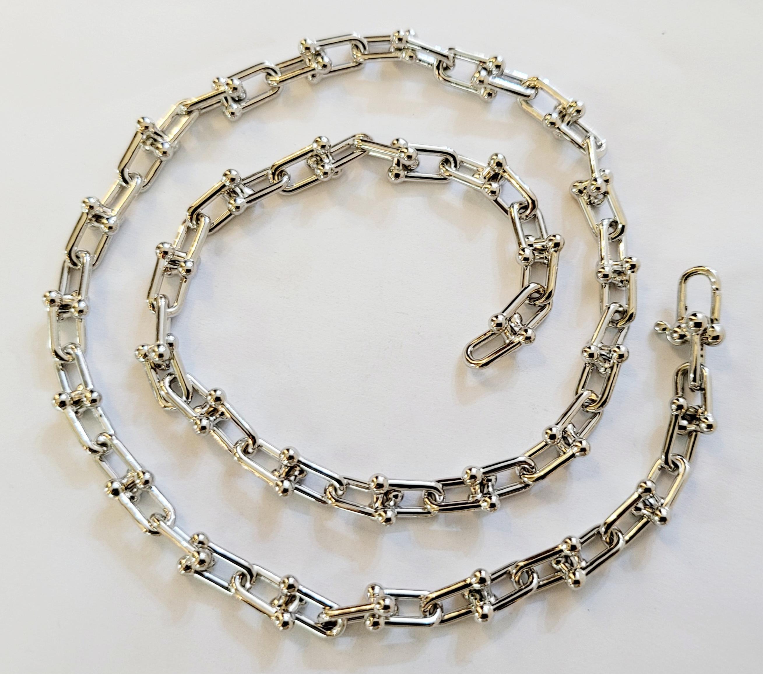 Tiffany Hard Wear Small Link Necklace in Sterling Silver In New Condition For Sale In New York, NY