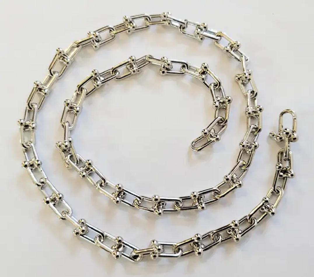 Collar de eslabones pequeños Tiffany Hard Wear de plata de ley en Nuevo Estado en New York, NY