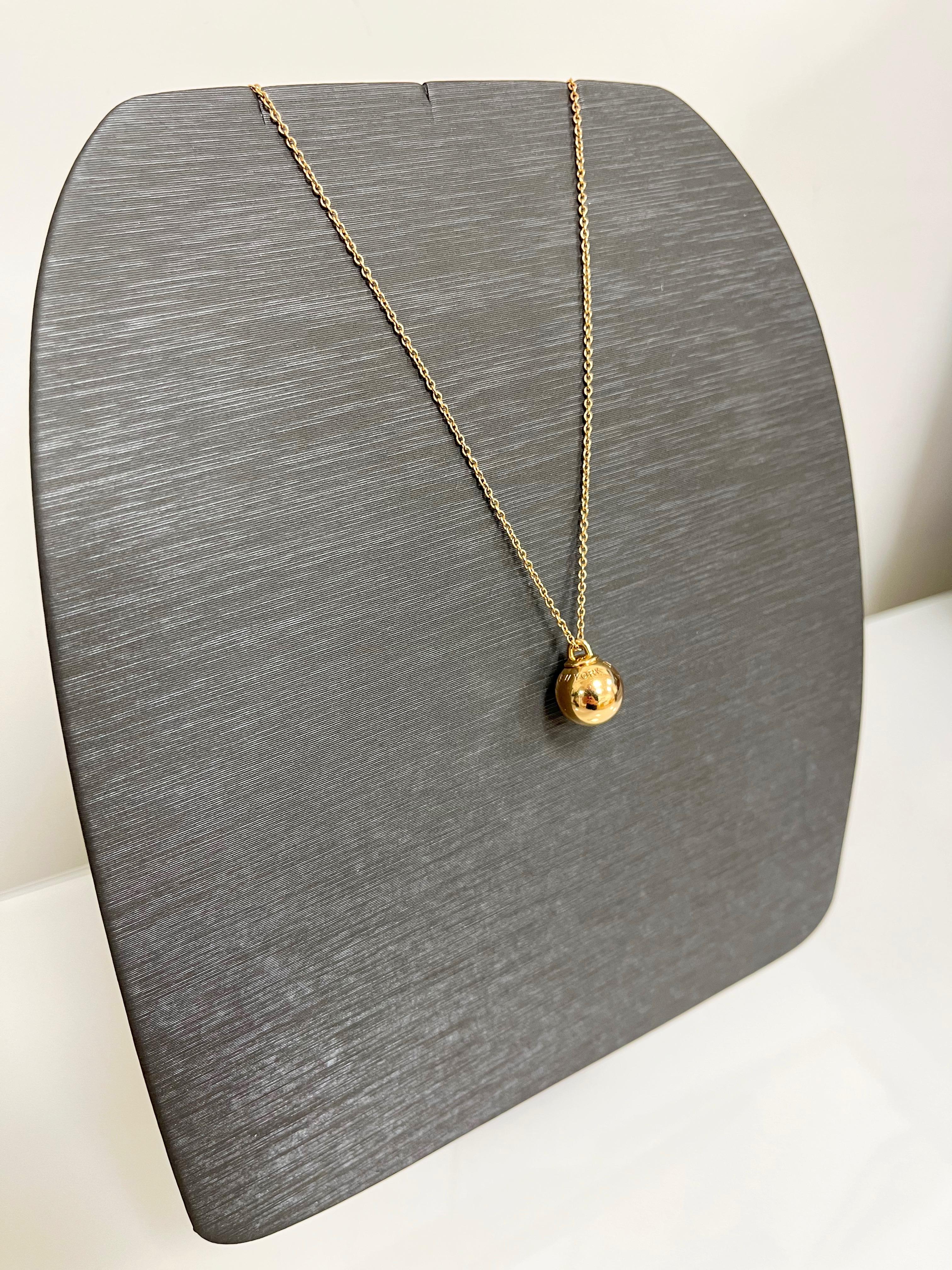 tiffany ball necklace gold