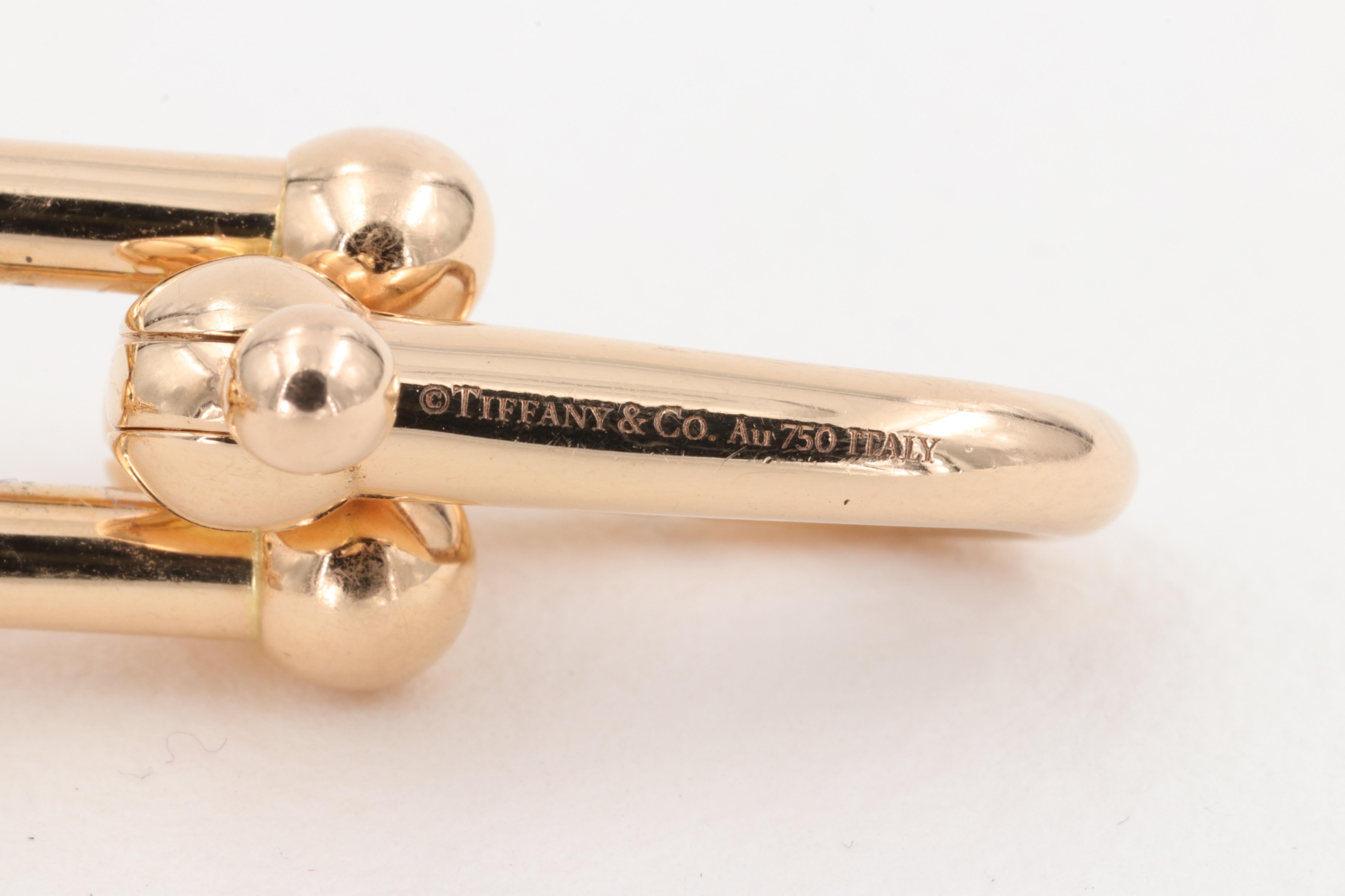 Round Cut Tiffany HardWear Diamond Large Link Bracelet in 18 Karat Yellow Gold