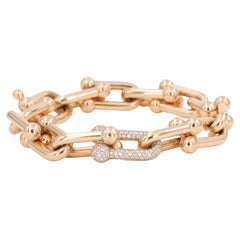 Tiffany HardWear Diamond Large Link Bracelet in 18 Karat Yellow Gold