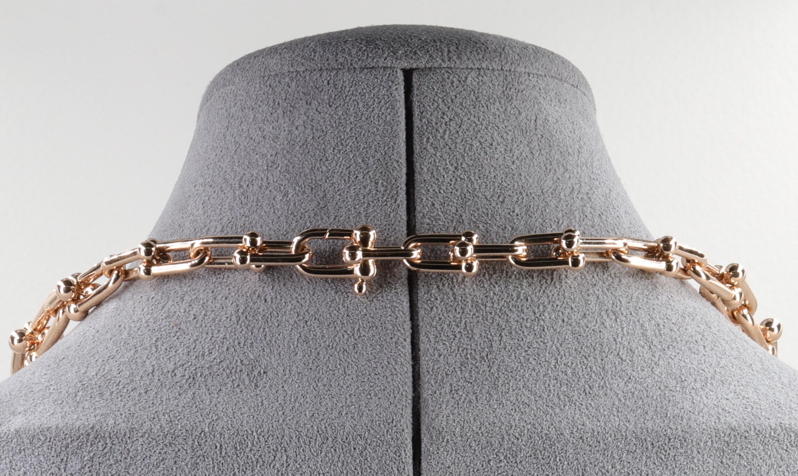 Tiffany & Co. HardWear Graduierte Gliederkette aus 18k Rose Gold mit Pavé-Diamanten für Damen oder Herren