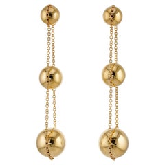 TIFFANY HardWear Triple Drop Ball Boucles d'oreilles en or jaune 18 carats