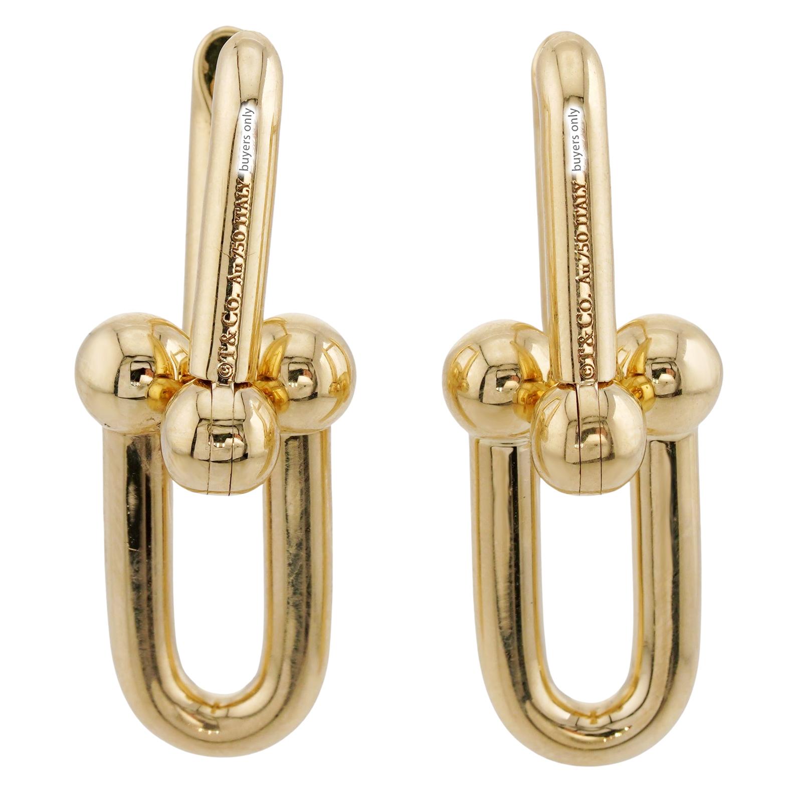 TIFFANY HardWear Gelbgold Medium Gliederohrringe 1