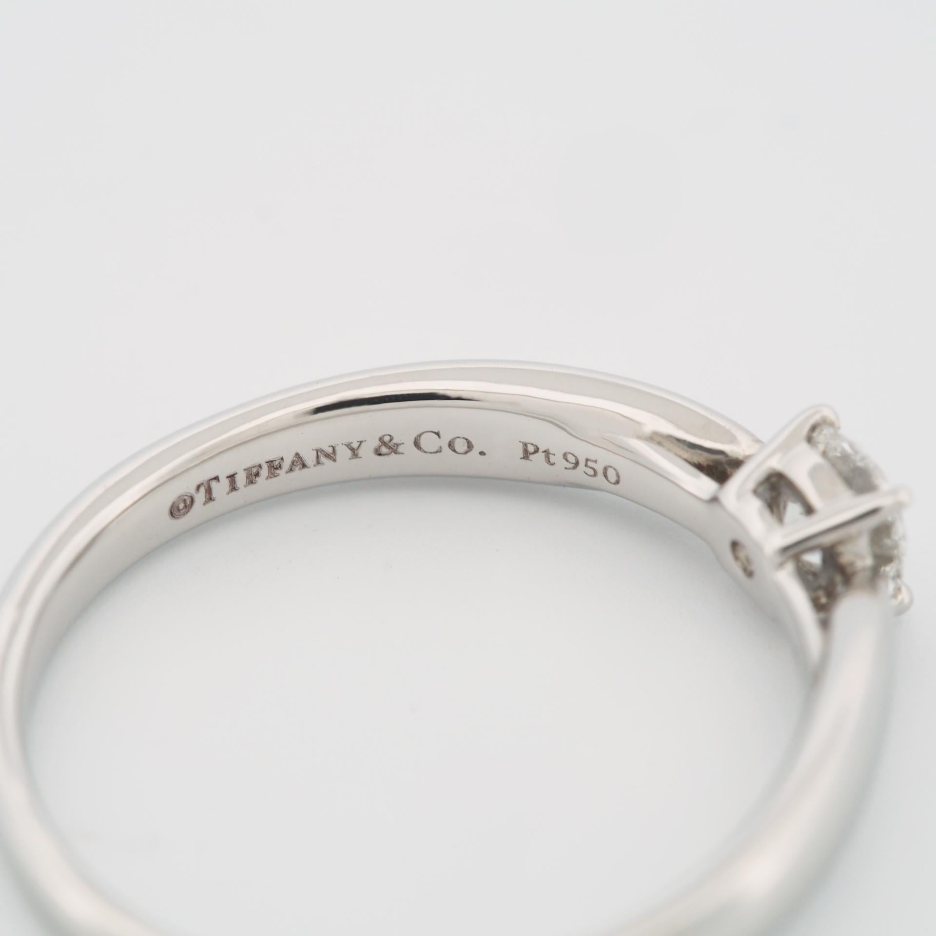 Tiffany Harmony Bague solitaire en diamant 0,24 carat PT950 en vente 1