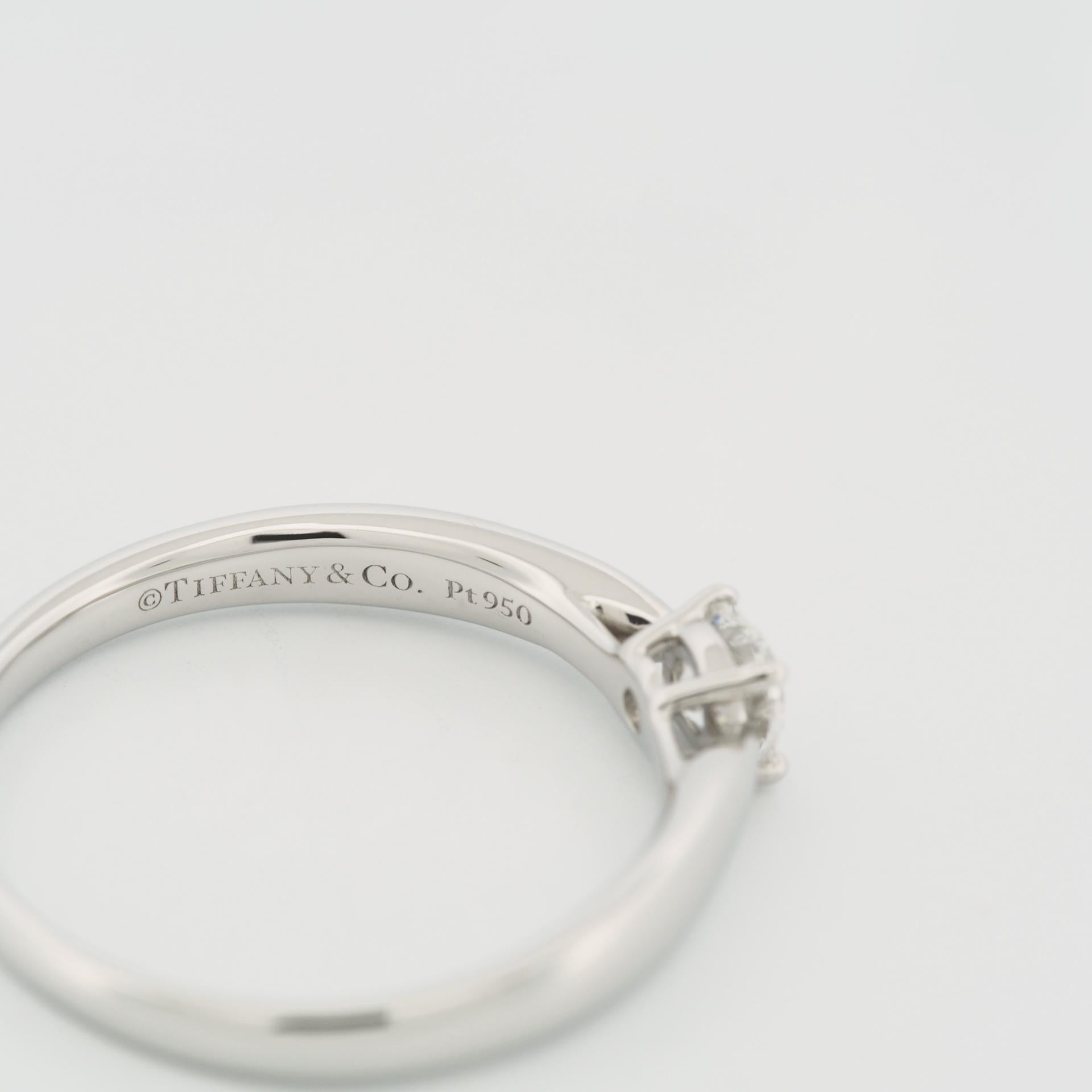 Tiffany Harmony Anillo de diamantes solitario de 0,25 ct PT950 1