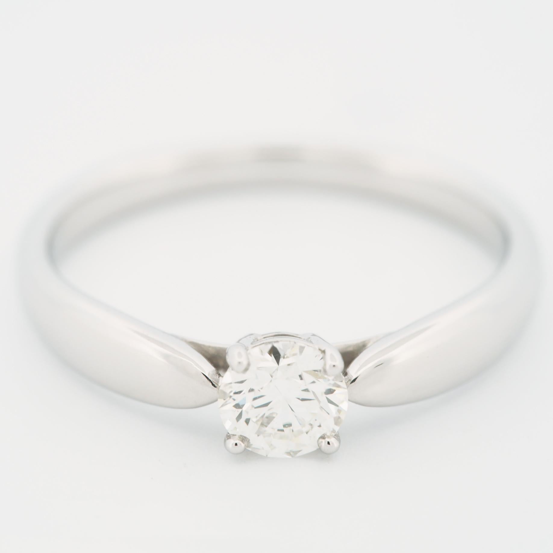 Tiffany Harmony 0.34 ct Solitaire Diamond Ring PT950 In Good Condition For Sale In Kobe, Hyogo