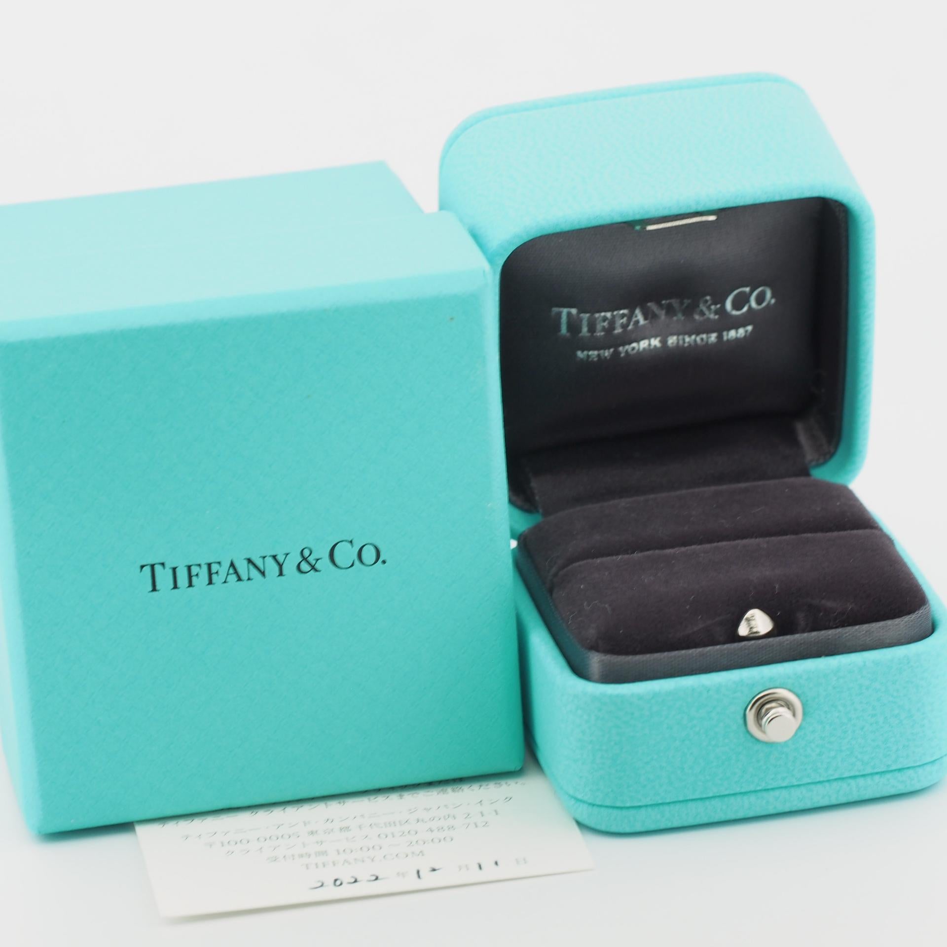 Tiffany Harmony, bague solitaire en diamant 0,34 carat PT950 en vente 4