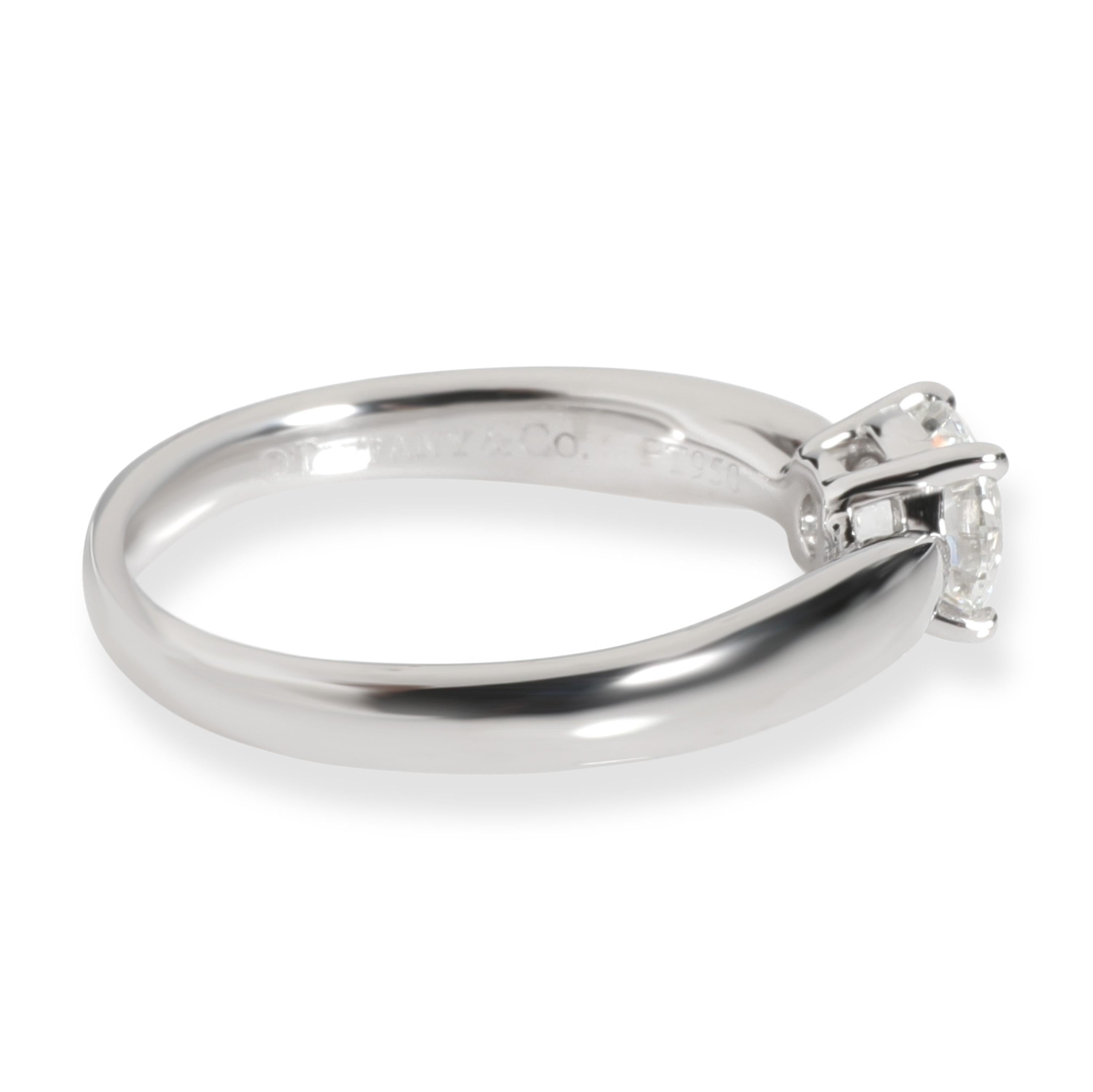 Tiffany & Co. Harmony Diamond Engagement Ring in Platinum F VVS2 0.55 Carat In Excellent Condition In New York, NY