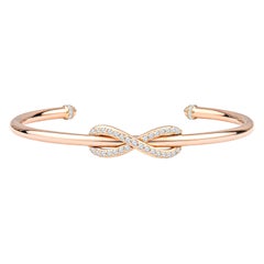 Tiffany Infinity Cuff, 0.39ctw Round Diamond 'D-F, VS-VVS' in 18kt Rose Gold