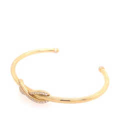 Tiffany Infinity Cuff, 0.39ctw Round Diamond 'D-F, VS-VVS' in 18kt Yellow Gold
