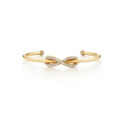 Tiffany & Co. Infinity Yellow Gold Diamond Cuff Medium Size