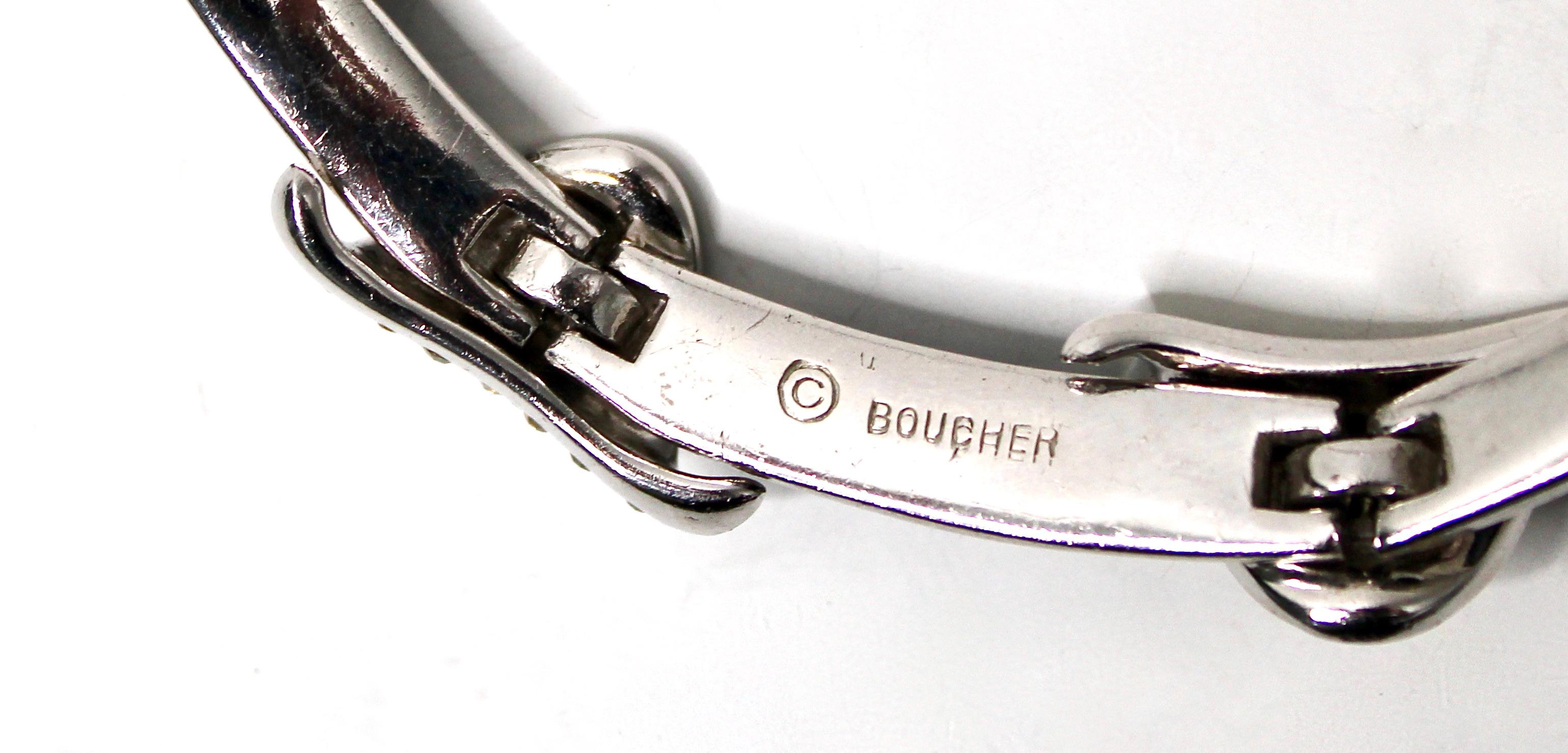 Collier en saphir et or blanc 14k d'inspiration Whiting circa 1970 en vente 3