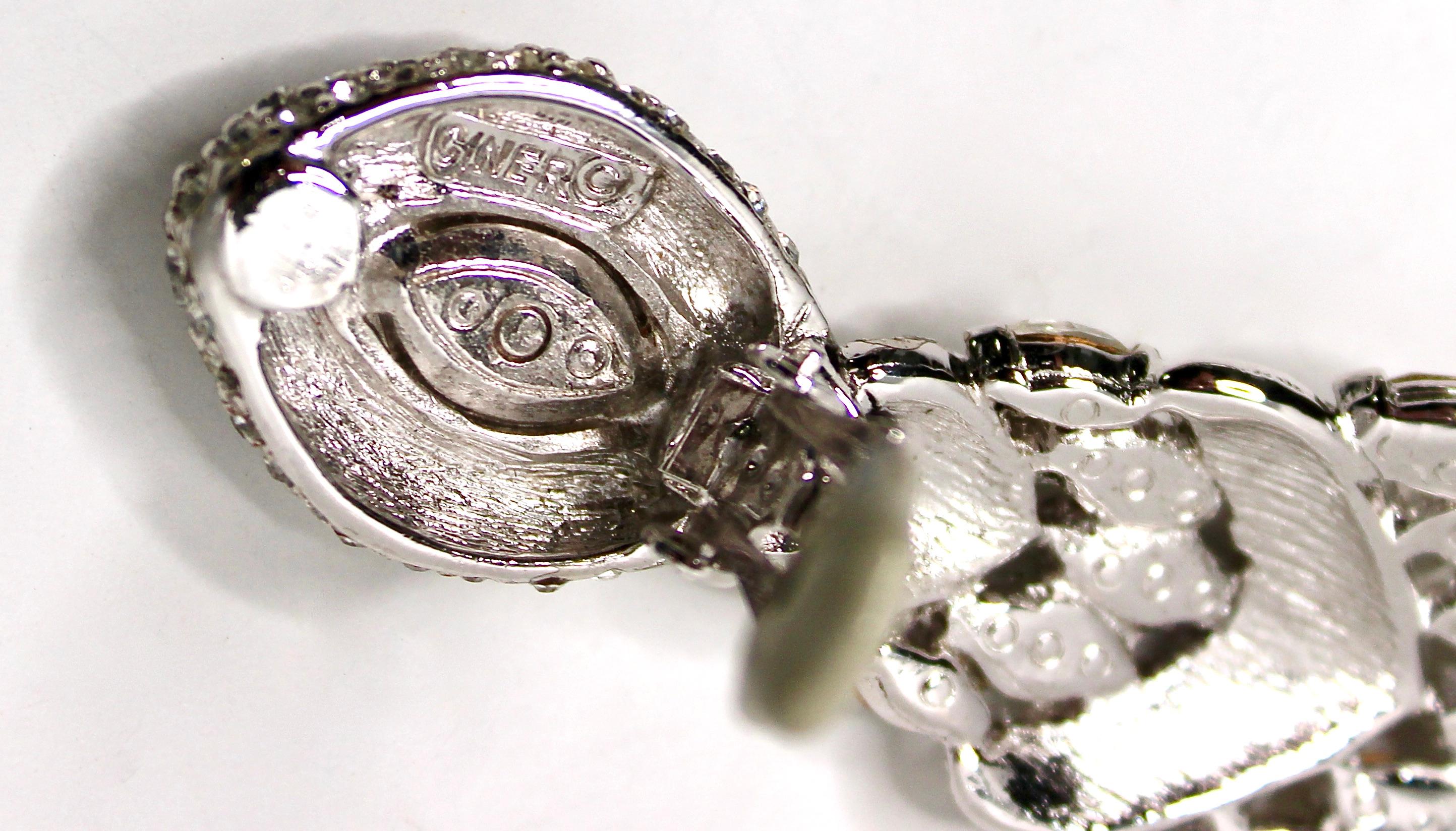 Orecchini a clip con cristalli e lampadari ispirati a Tiffany, circa anni '70 in vendita 3