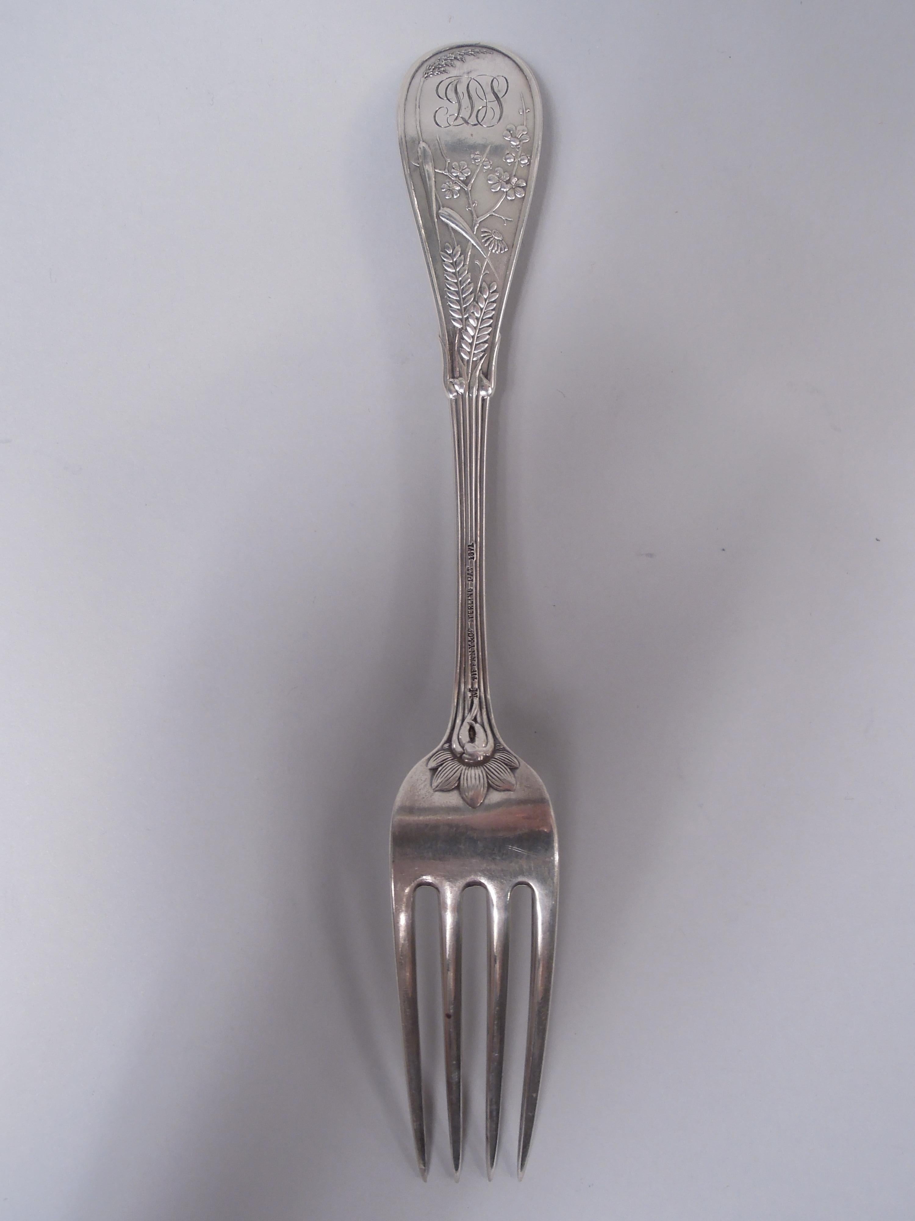 Vajilla japonesa Tiffany de plata de ley para 4 con 24 piezas Estadounidense en venta