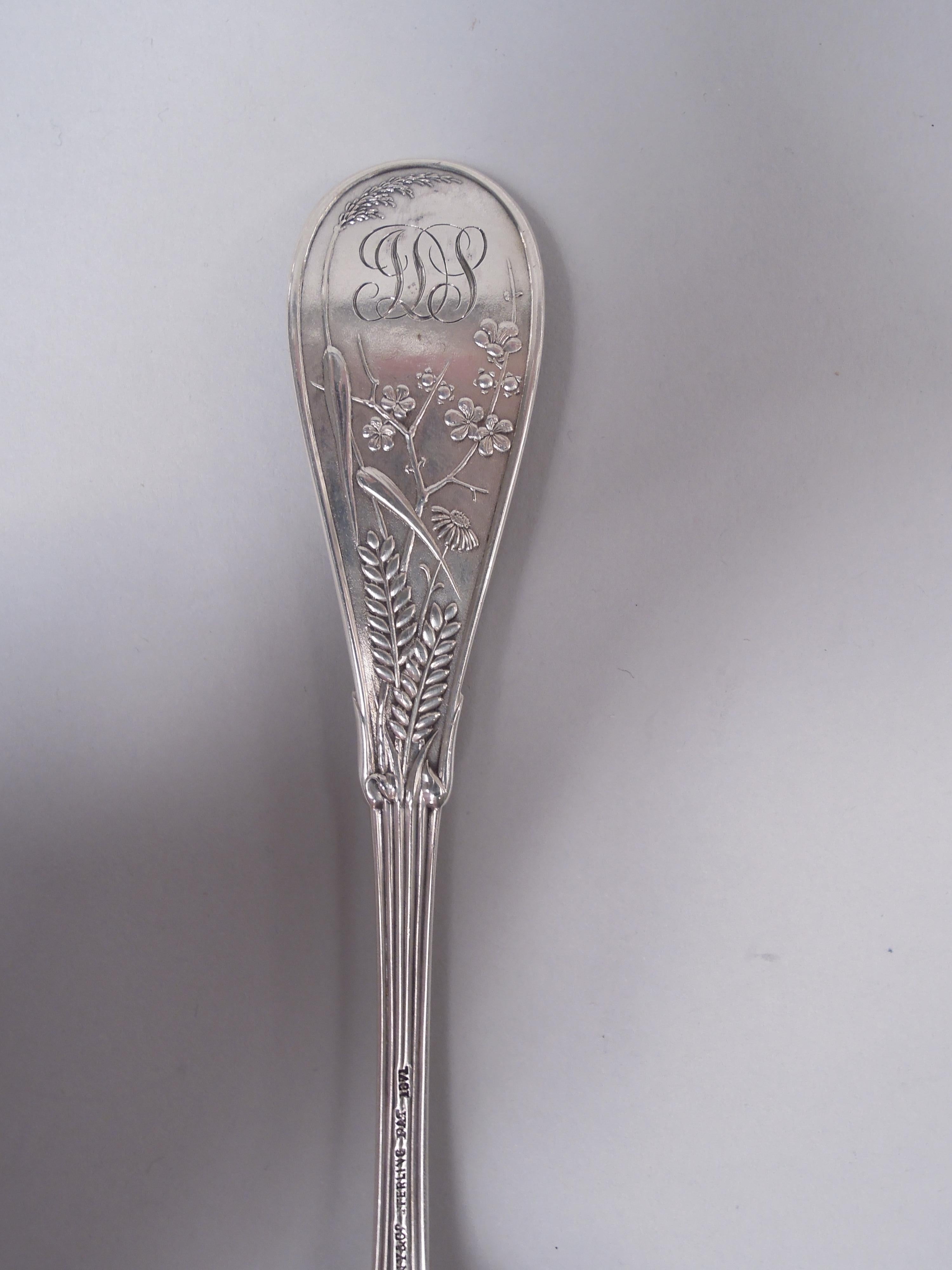 Vajilla japonesa Tiffany de plata de ley para 4 con 24 piezas siglo XIX en venta